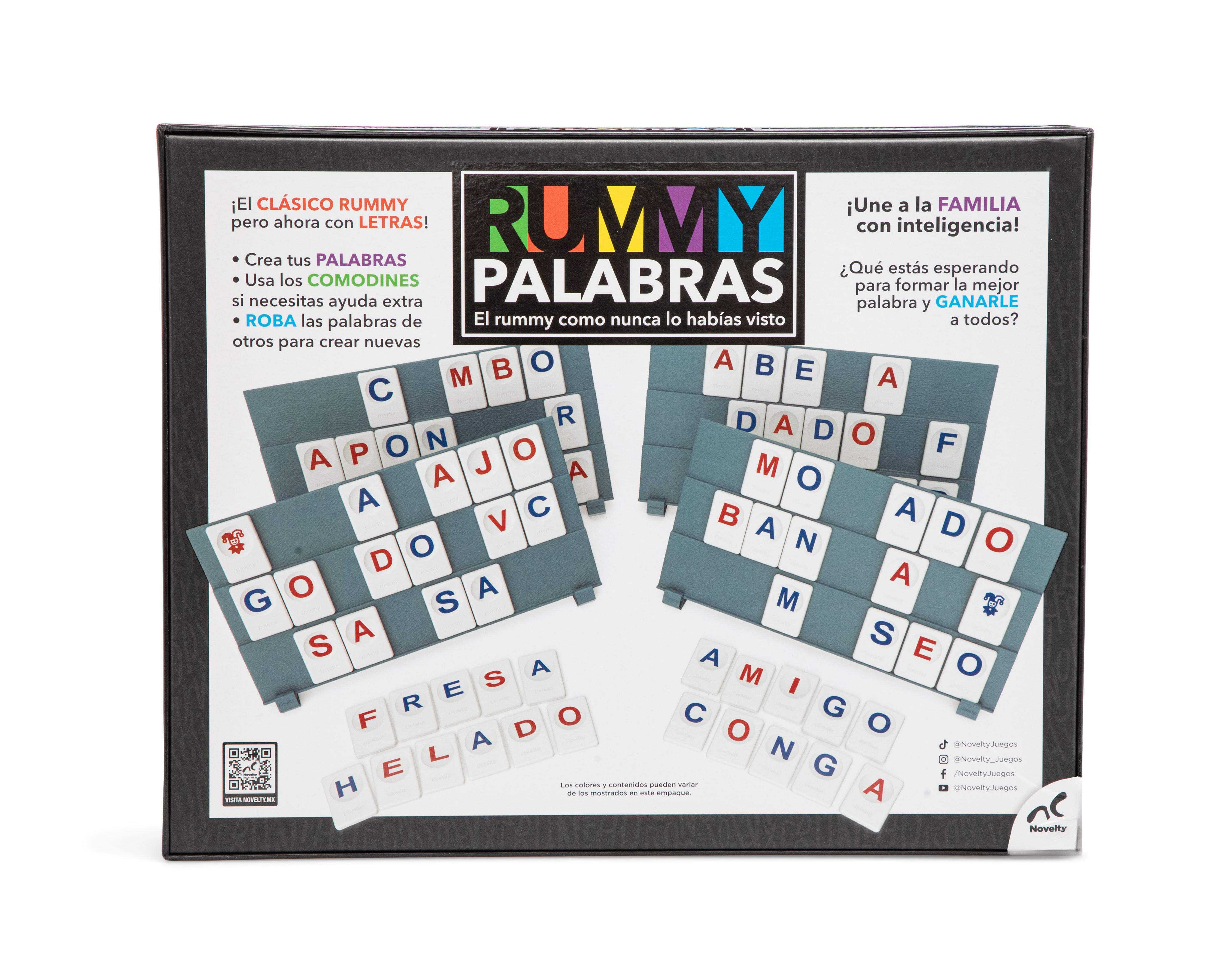 Foto 3 pulgar | Juego de Mesa Rummy Palabras Novelty