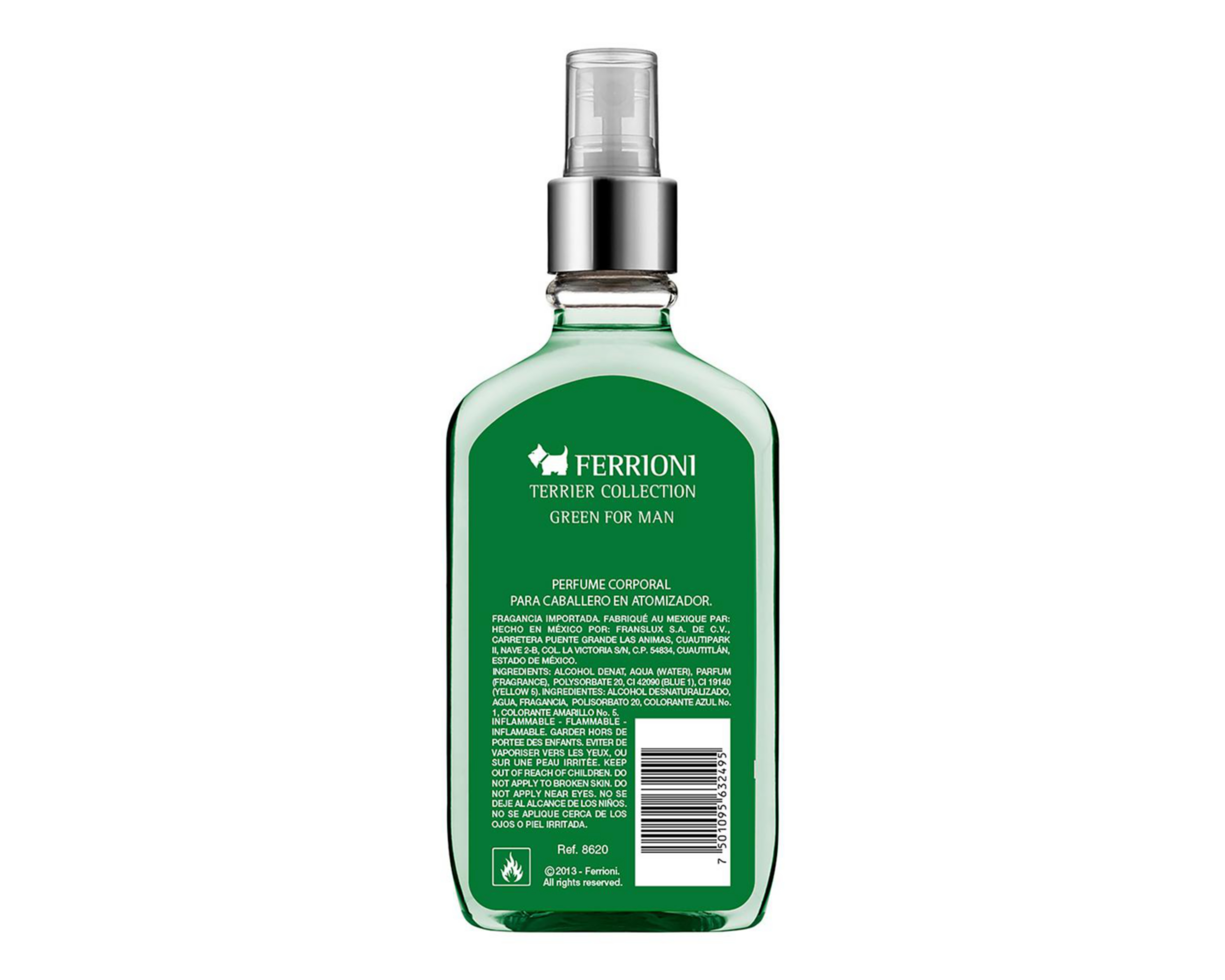 Foto 3 pulgar | Perfume Ferrioni Terrier Green Body Spray 240 ml