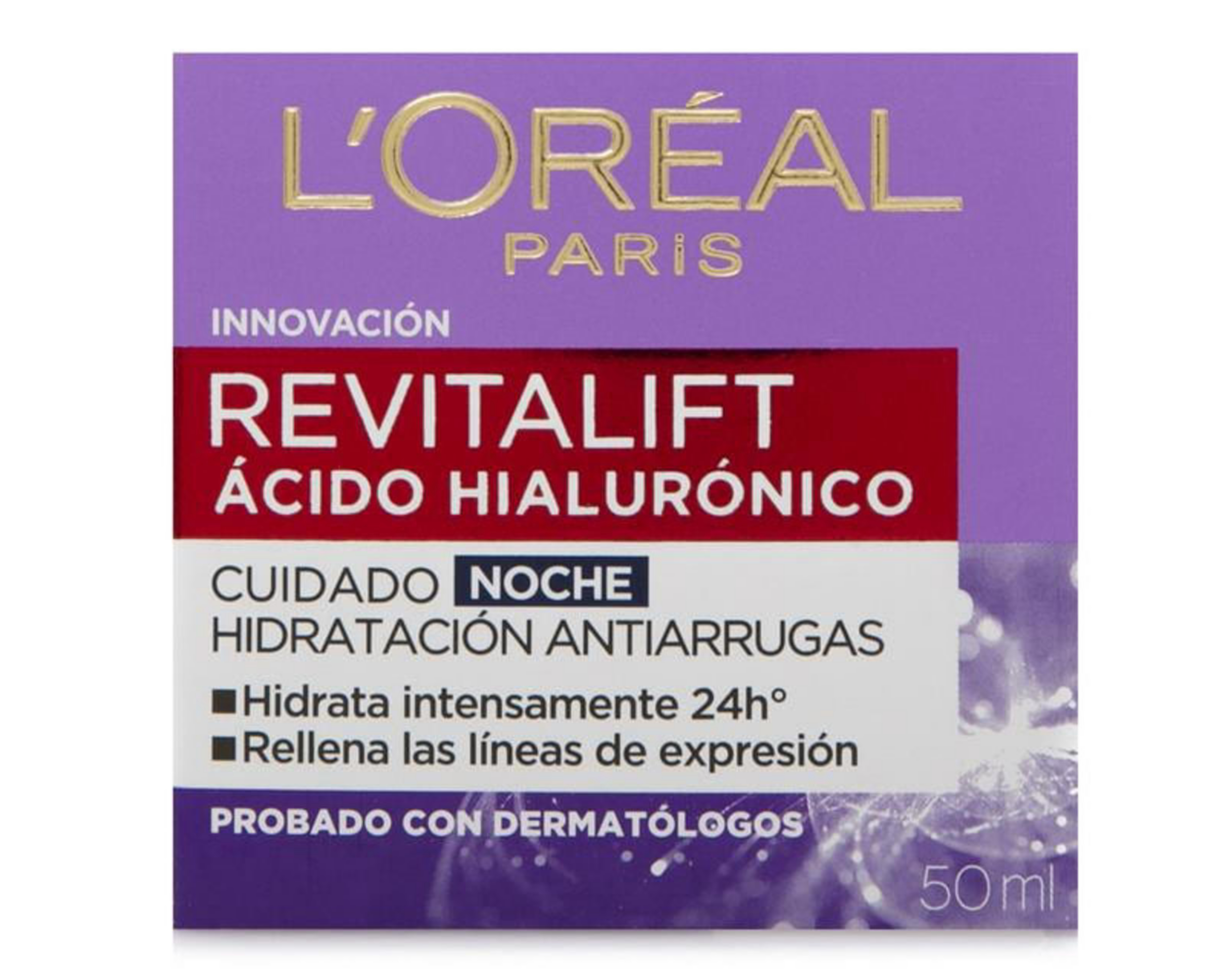 Foto 4 pulgar | Crema Facial L'Oréal Revitalift Ácido Hialurónico Noche 50 g