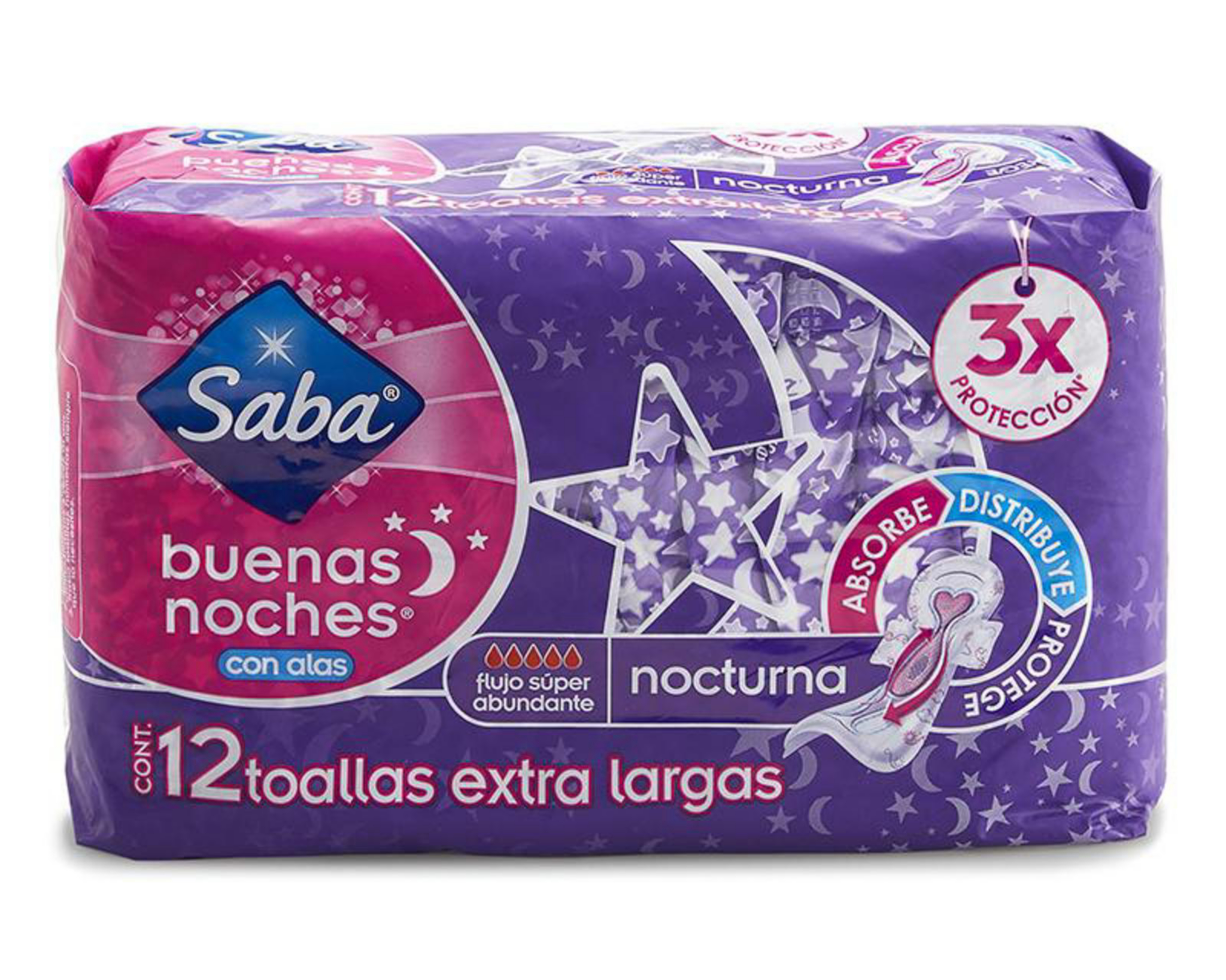 Toallas Sanitarias Saba Buenas Noches con Alas