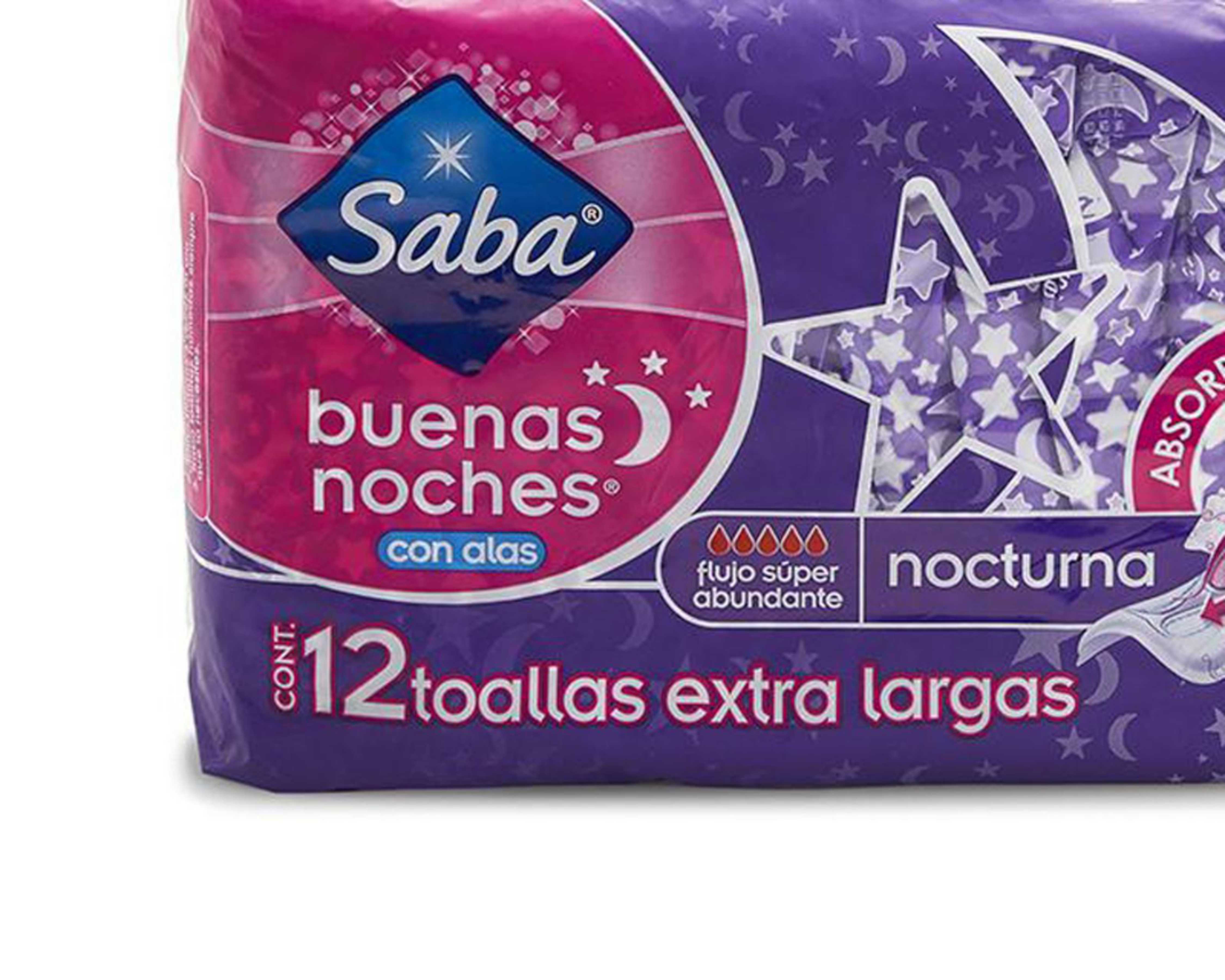 Foto 3 pulgar | Toallas Sanitarias Saba Buenas Noches con Alas