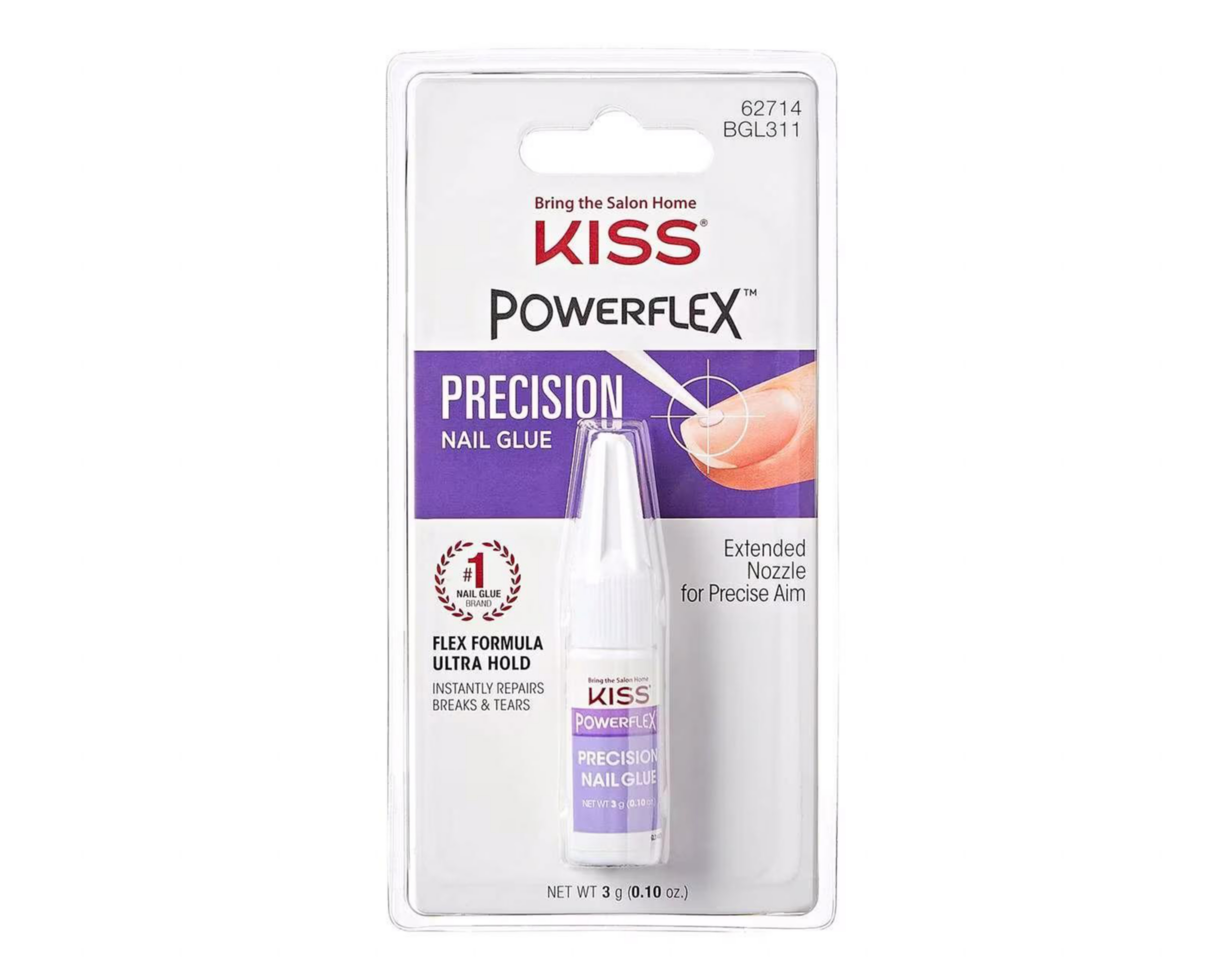 Pegamento para Uñas Kiss Powerflex Transparente 3 g