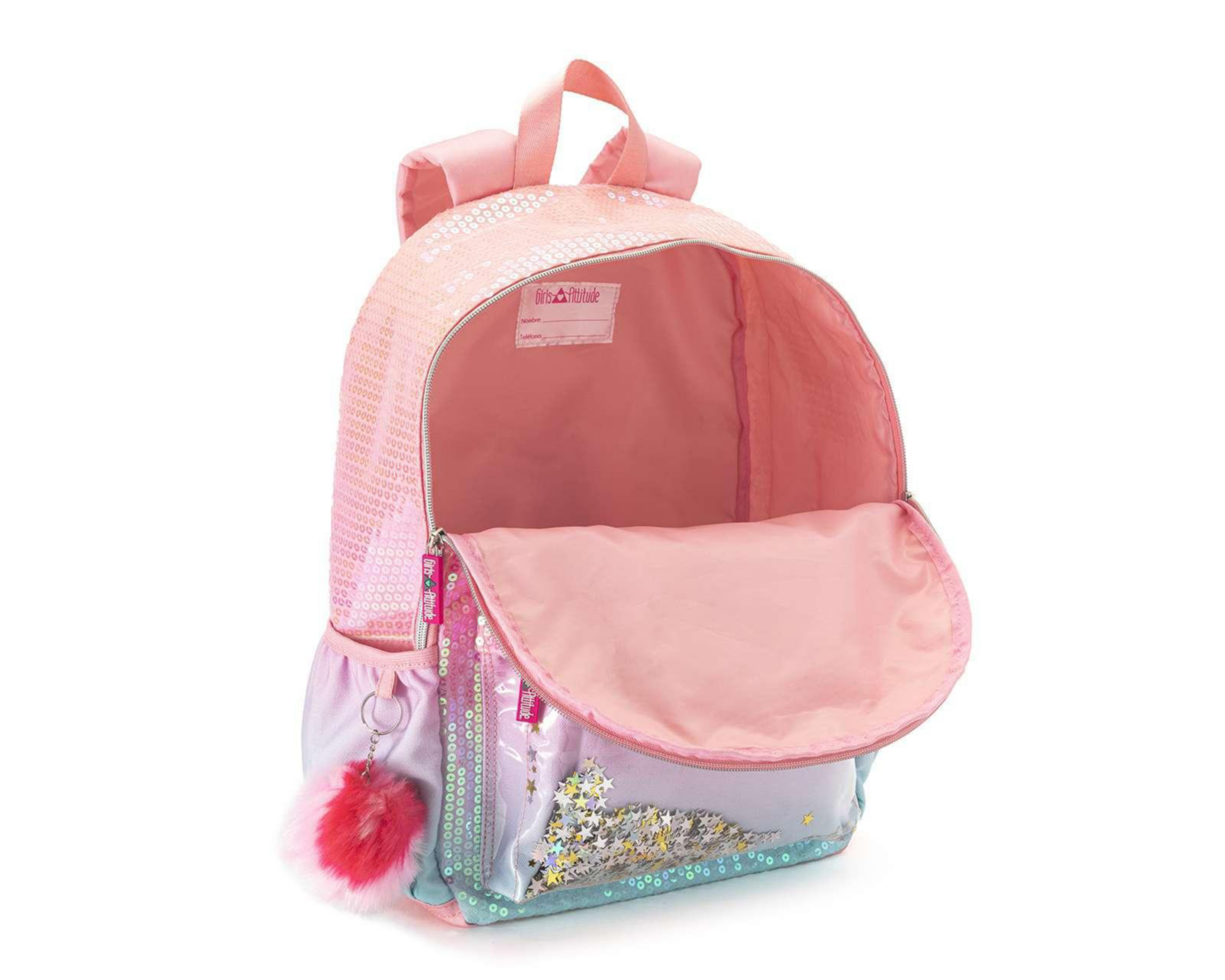 Foto 6 pulgar | Mochila Girls Attitude Rosa