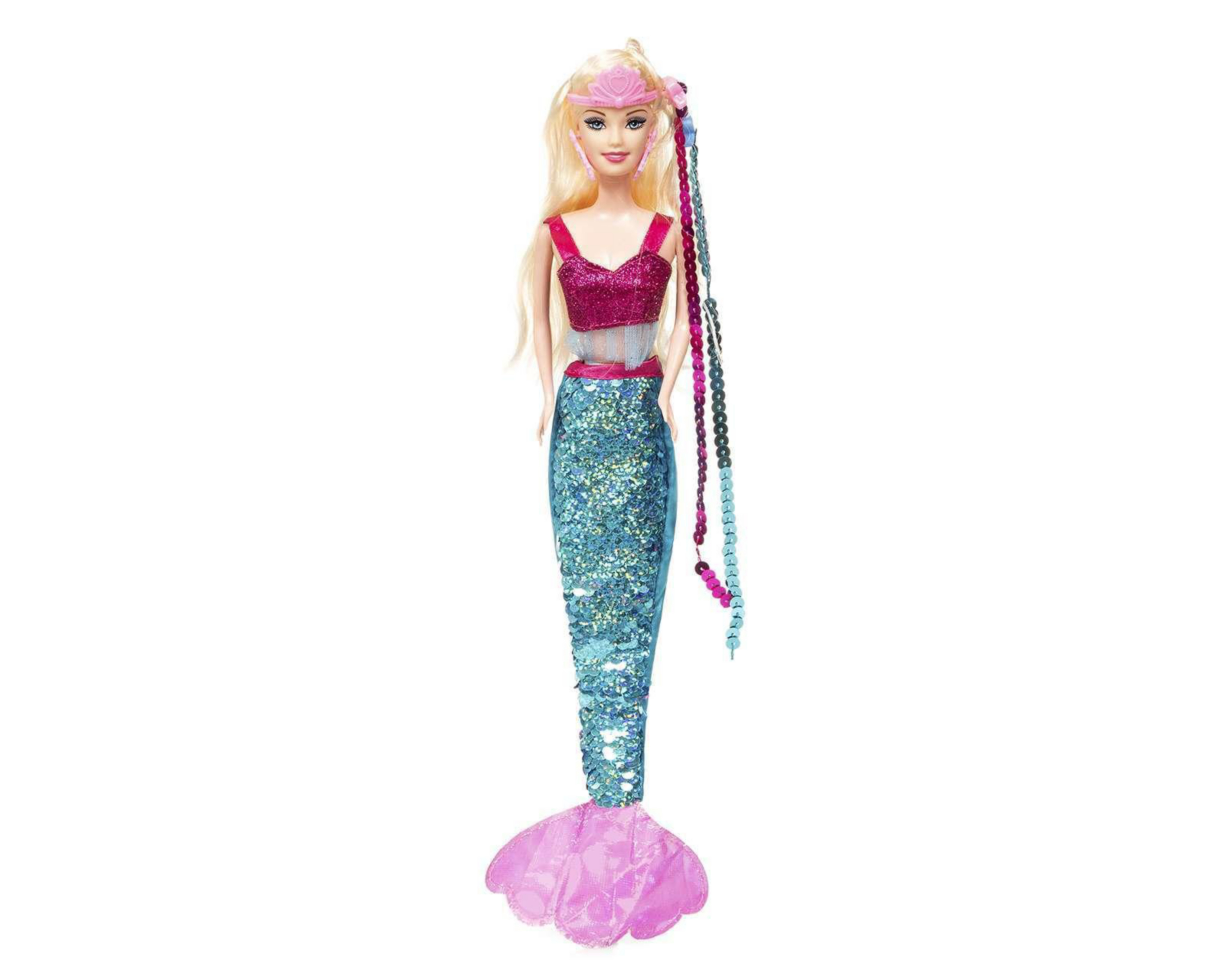 Muñeca Fashion Sirena Belúla con Lentejuelas $75