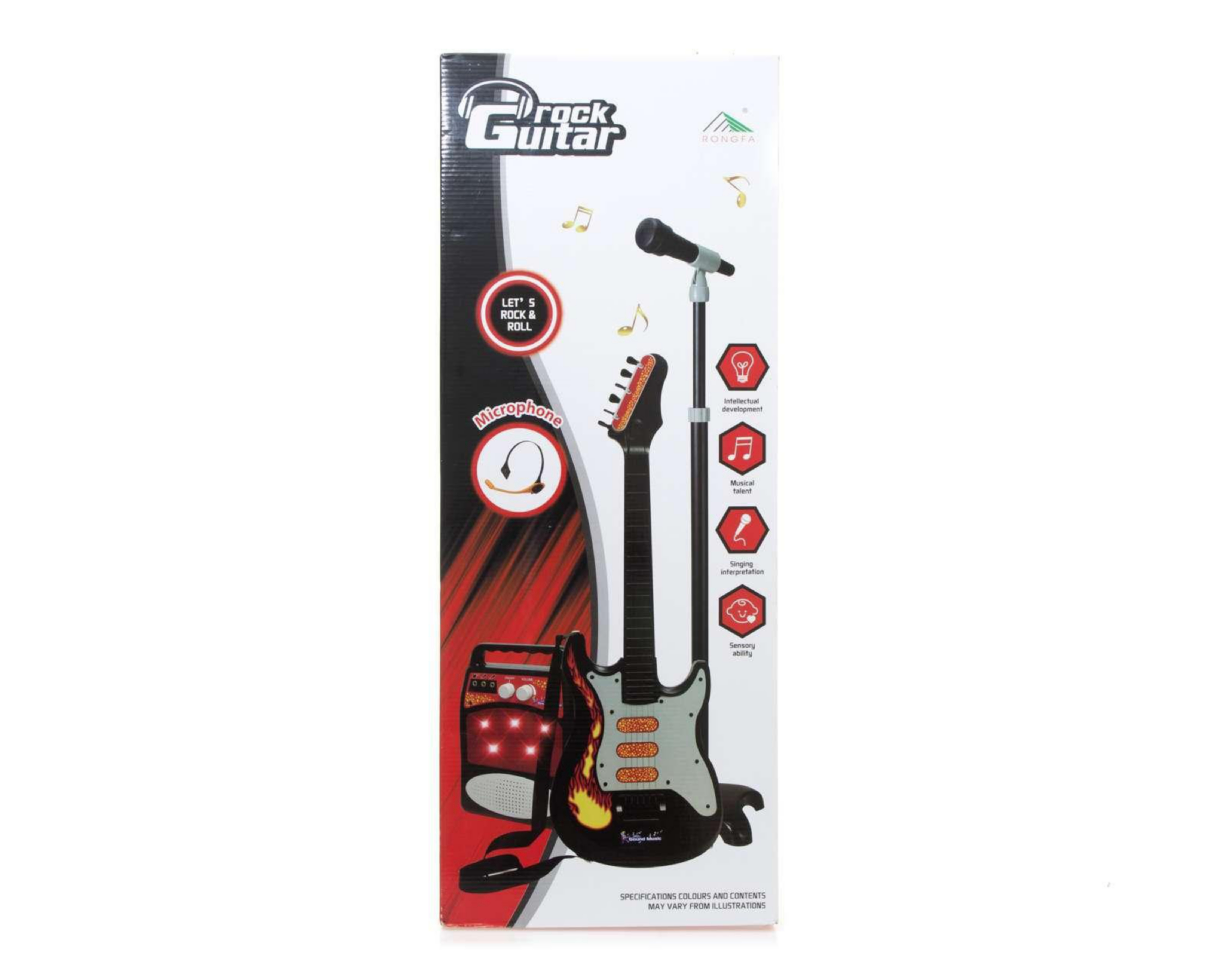 Guitarra con Amplificador y Micrófono marca Rongfa