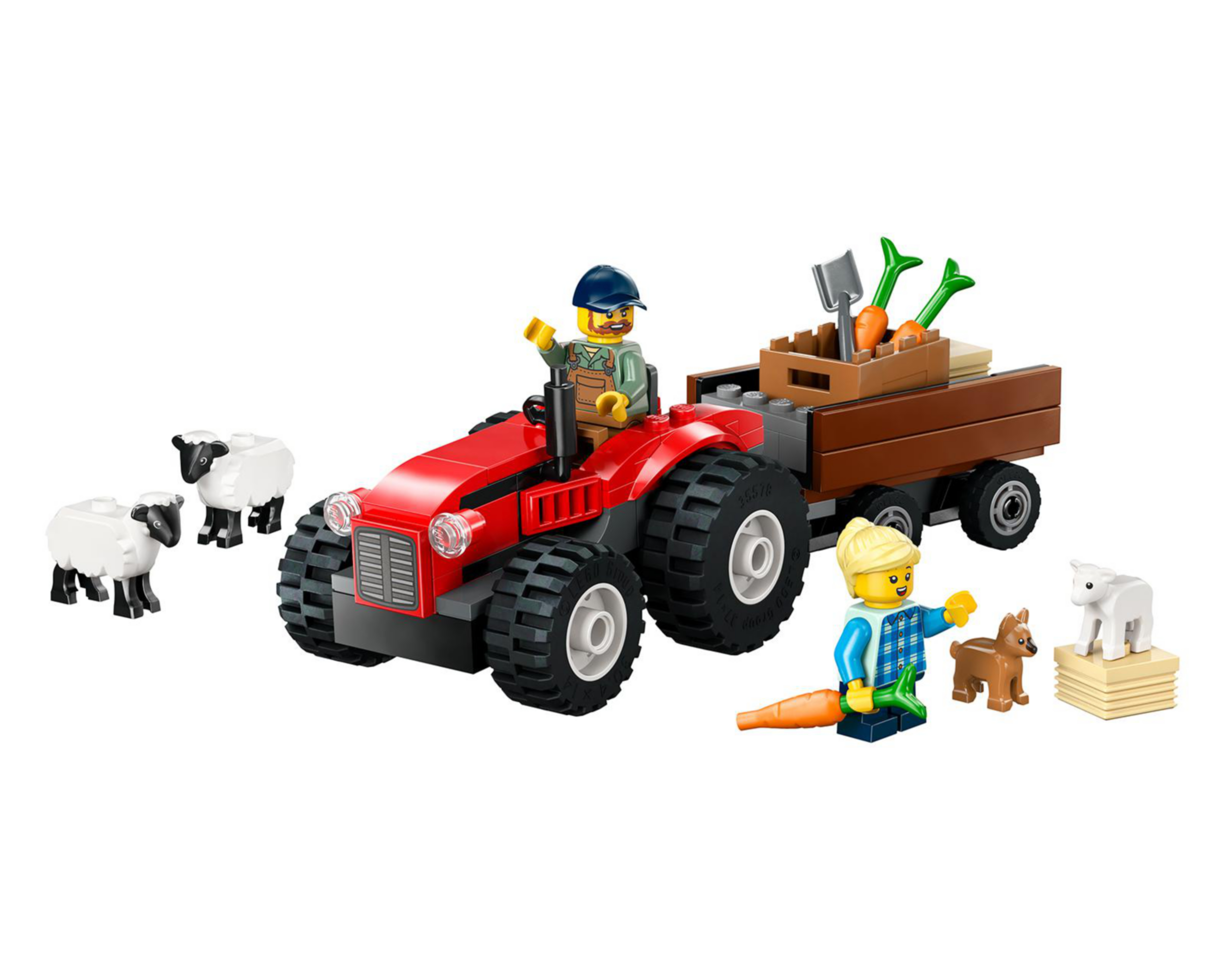 Foto 4 pulgar | LEGO City: Tractor Rojo con Remolque y Oveja