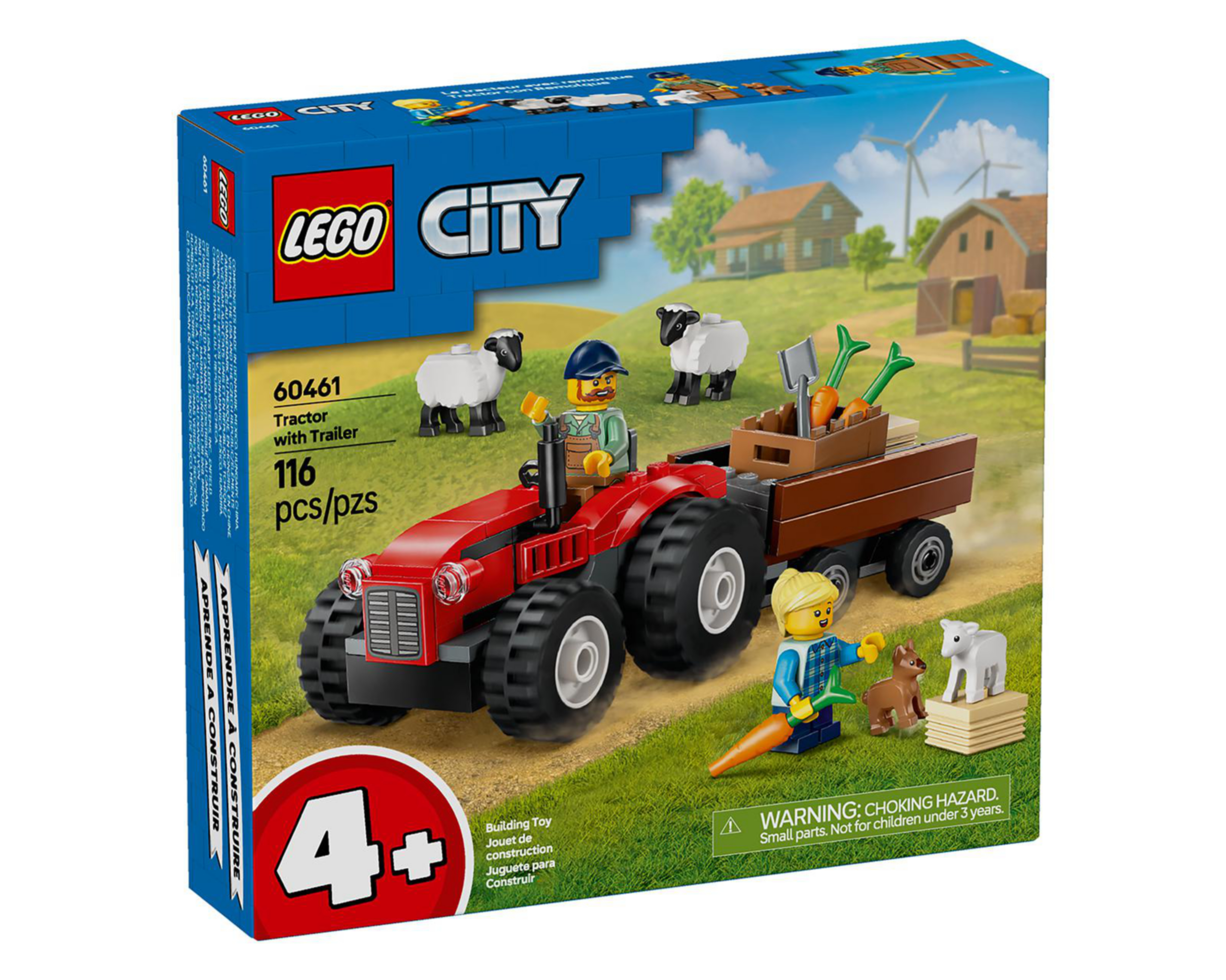 Foto 5 pulgar | LEGO City: Tractor Rojo con Remolque y Oveja