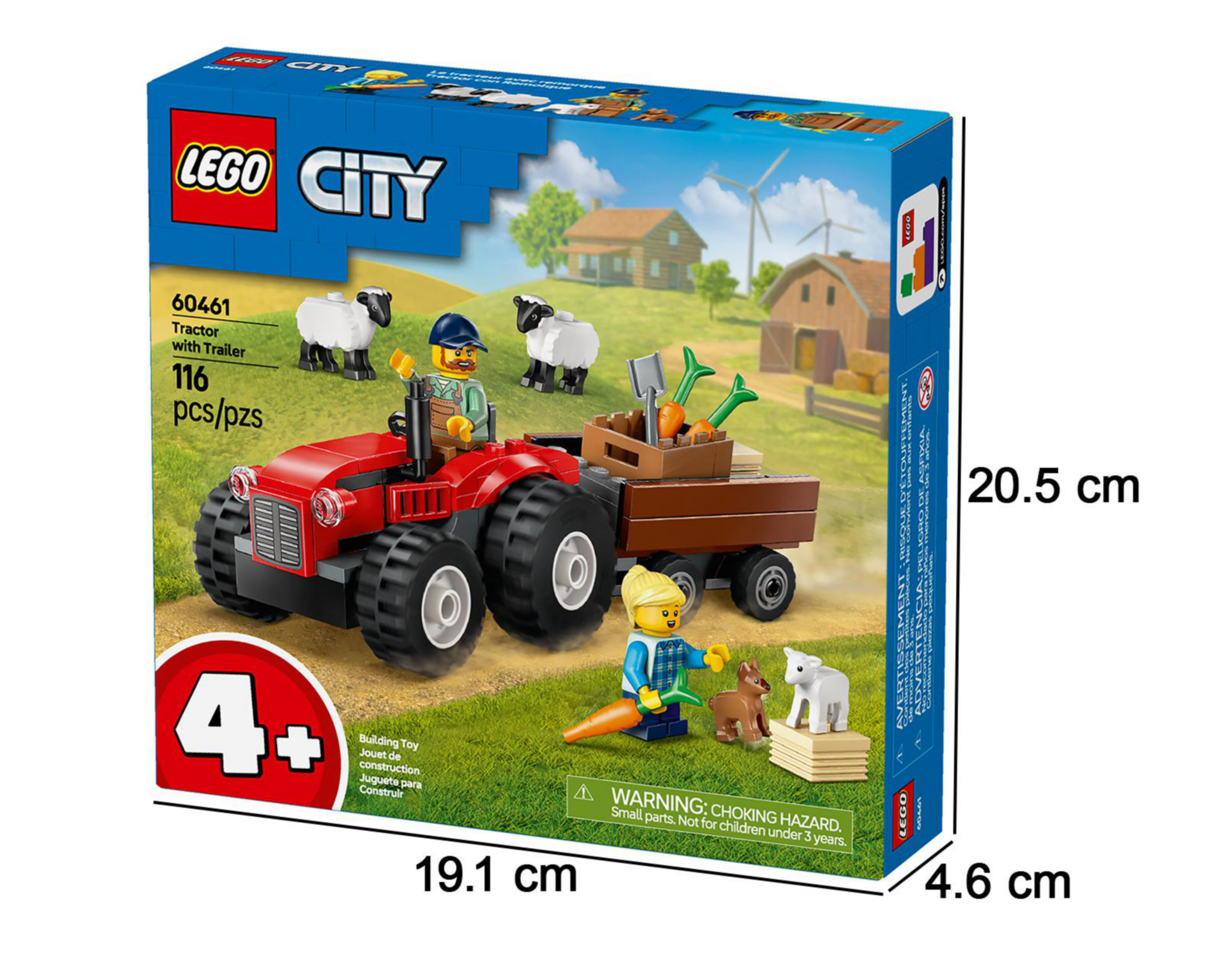 Foto 6 pulgar | LEGO City: Tractor Rojo con Remolque y Oveja