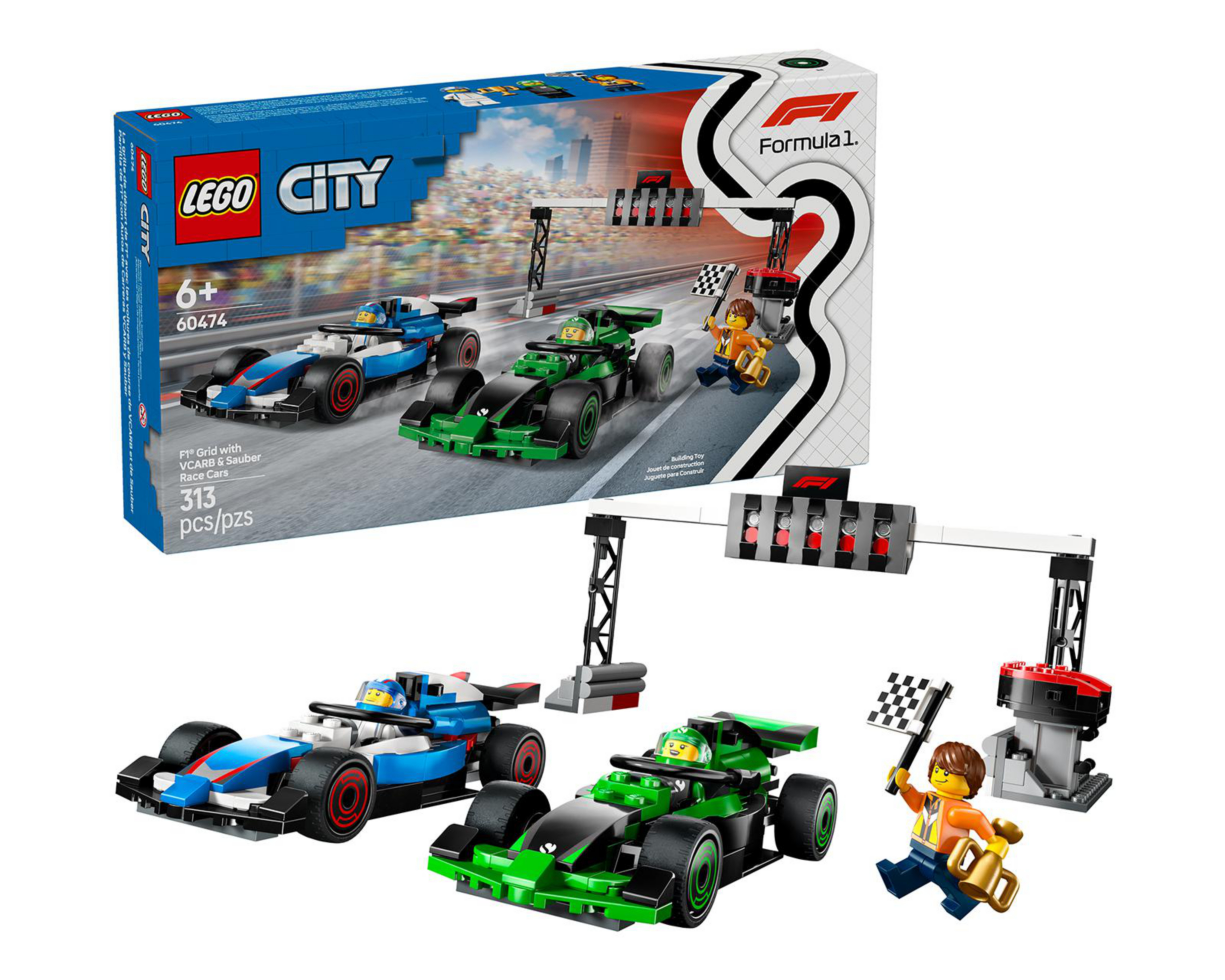 Foto 2 pulgar | LEGO City: Parrilla de F1 con Coches de Carreras VCARB y Sauber