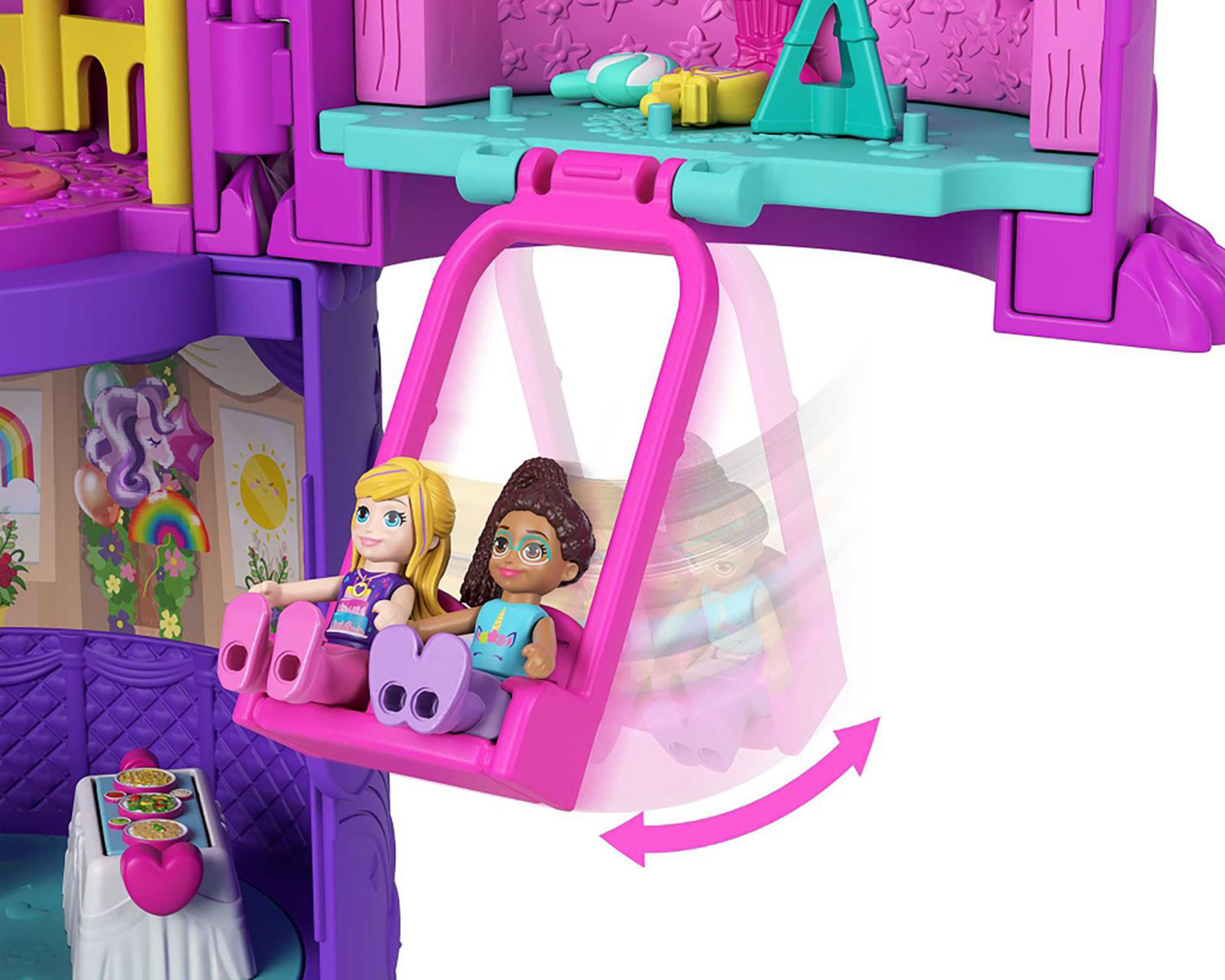 Foto 7 | Muñeca Polly Pocket Mundo Sorpresa Pastel de Cumpleaños