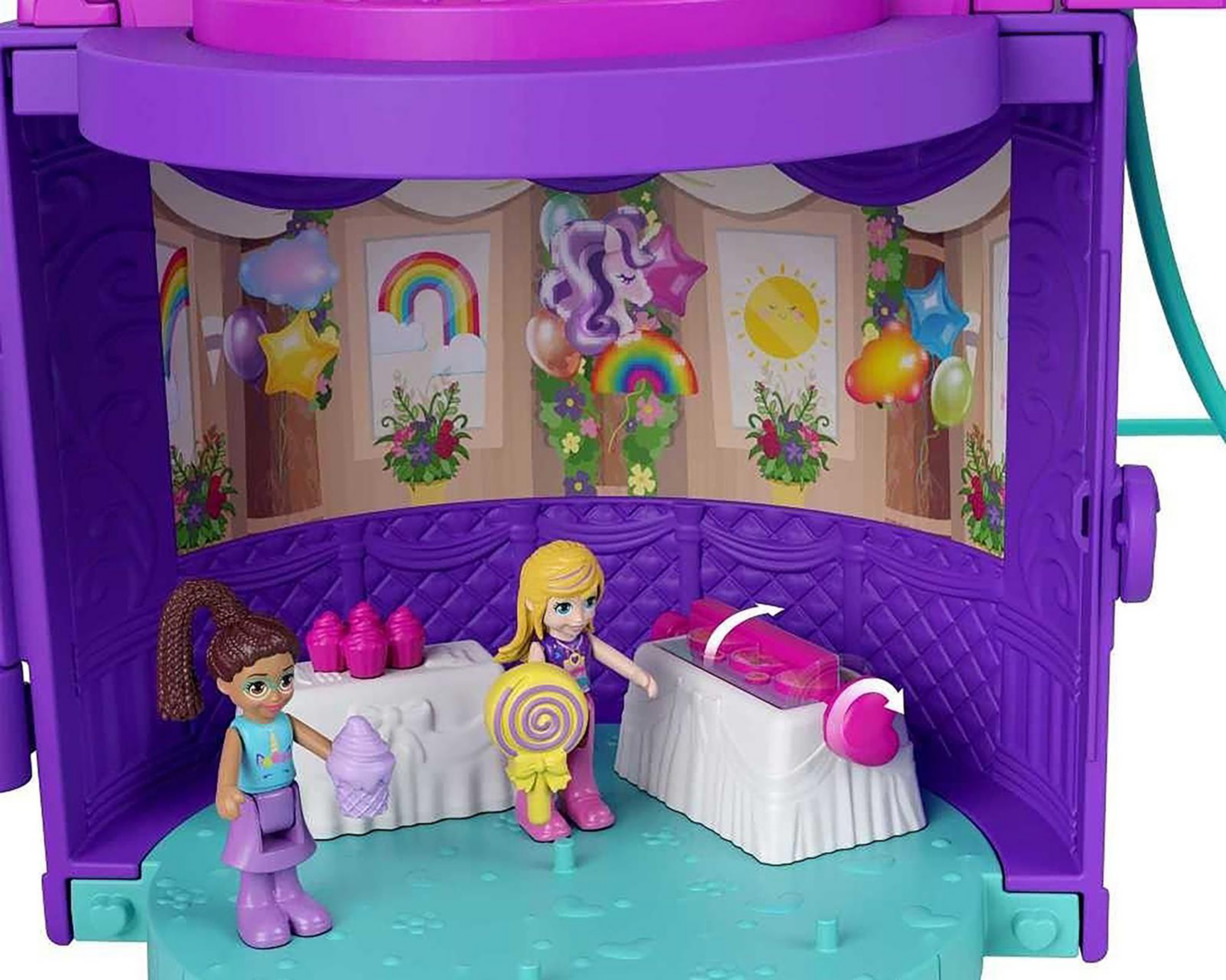 Foto 8 | Muñeca Polly Pocket Mundo Sorpresa Pastel de Cumpleaños