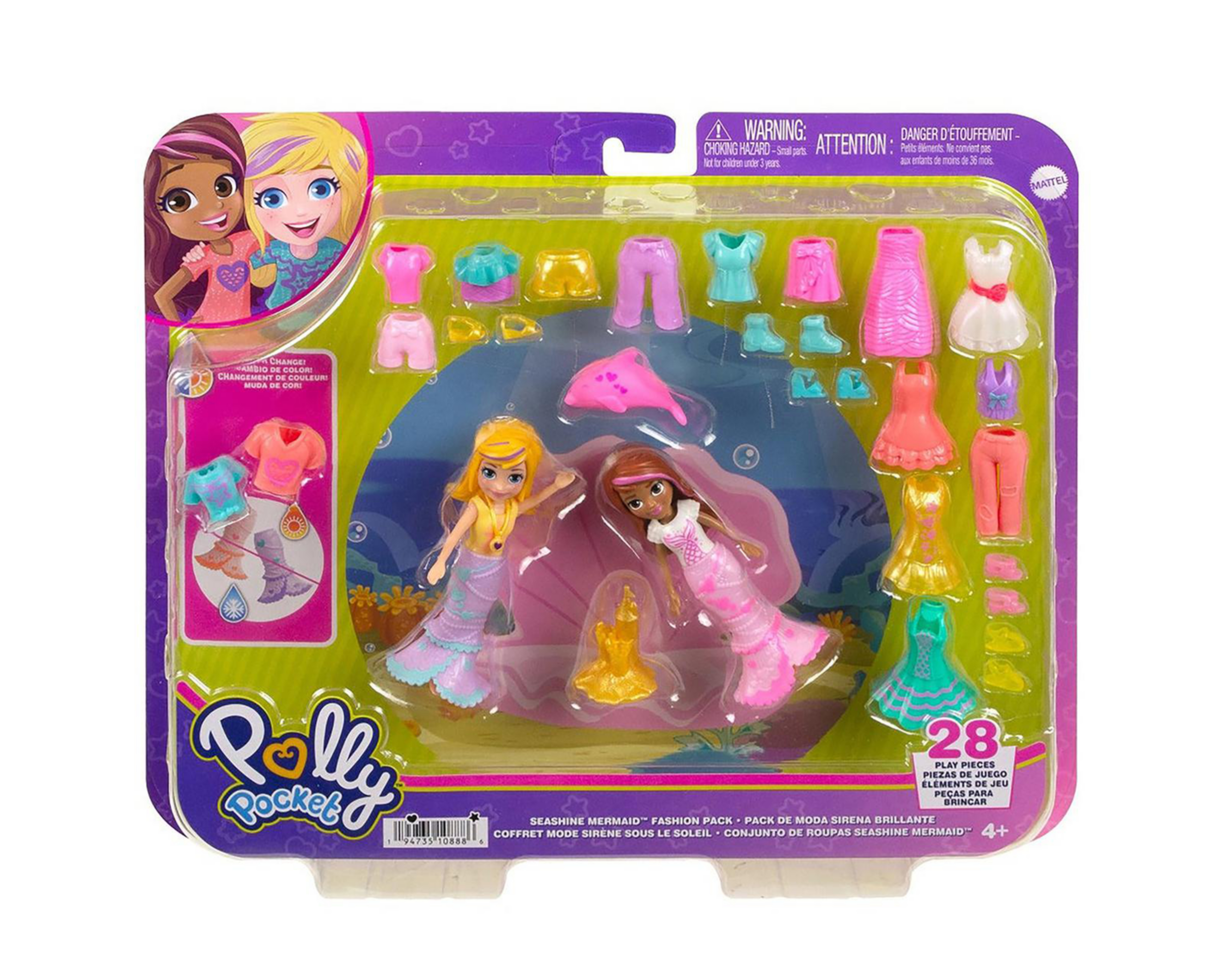 Foto 8 | Muñeca Polly Pocket Paquete de Modas Grande 1 Set