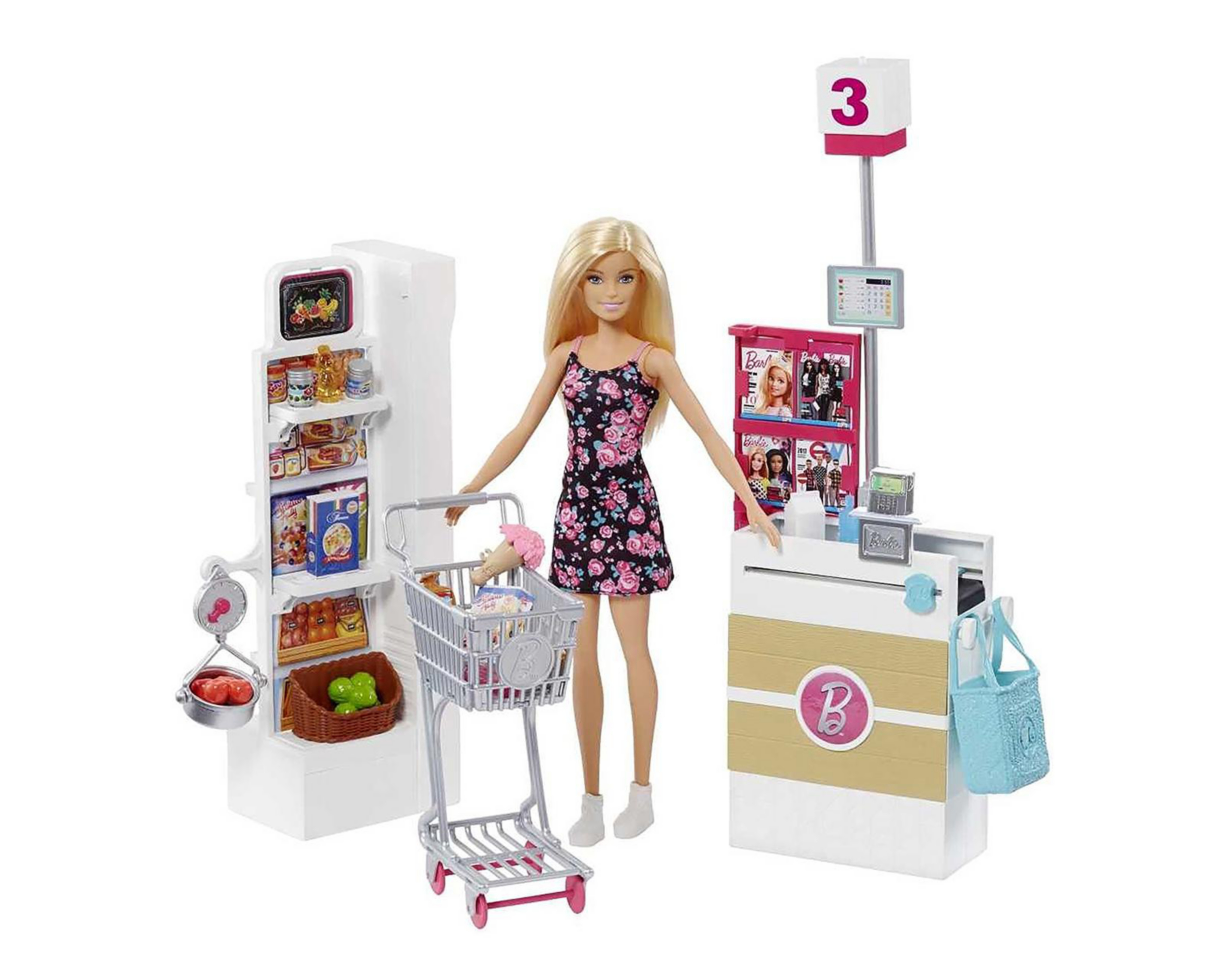 Minisuper con Muñeca Barbie $899