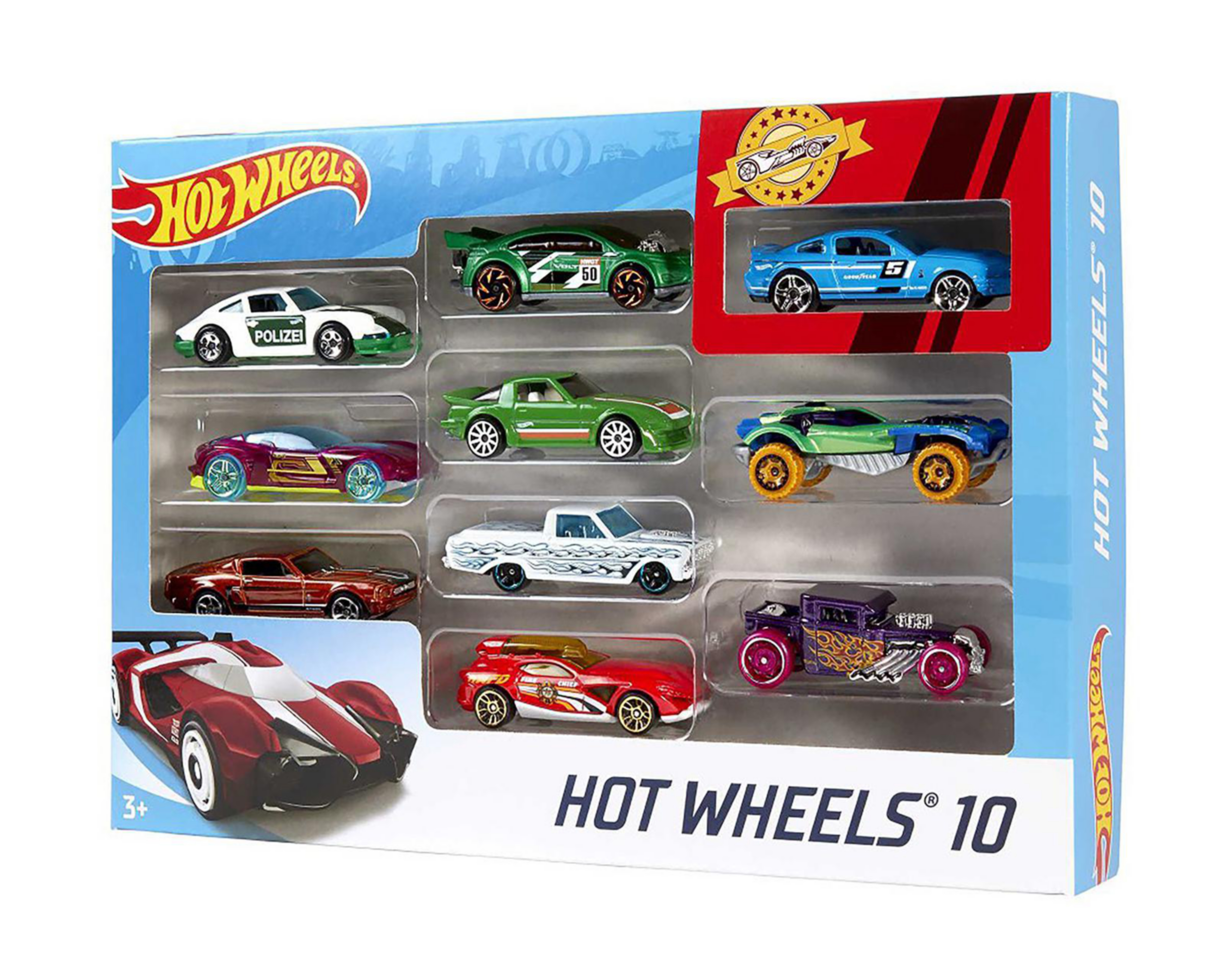 Foto 6 pulgar | Vehículos Clásicos Hot Wheels 10 Piezas