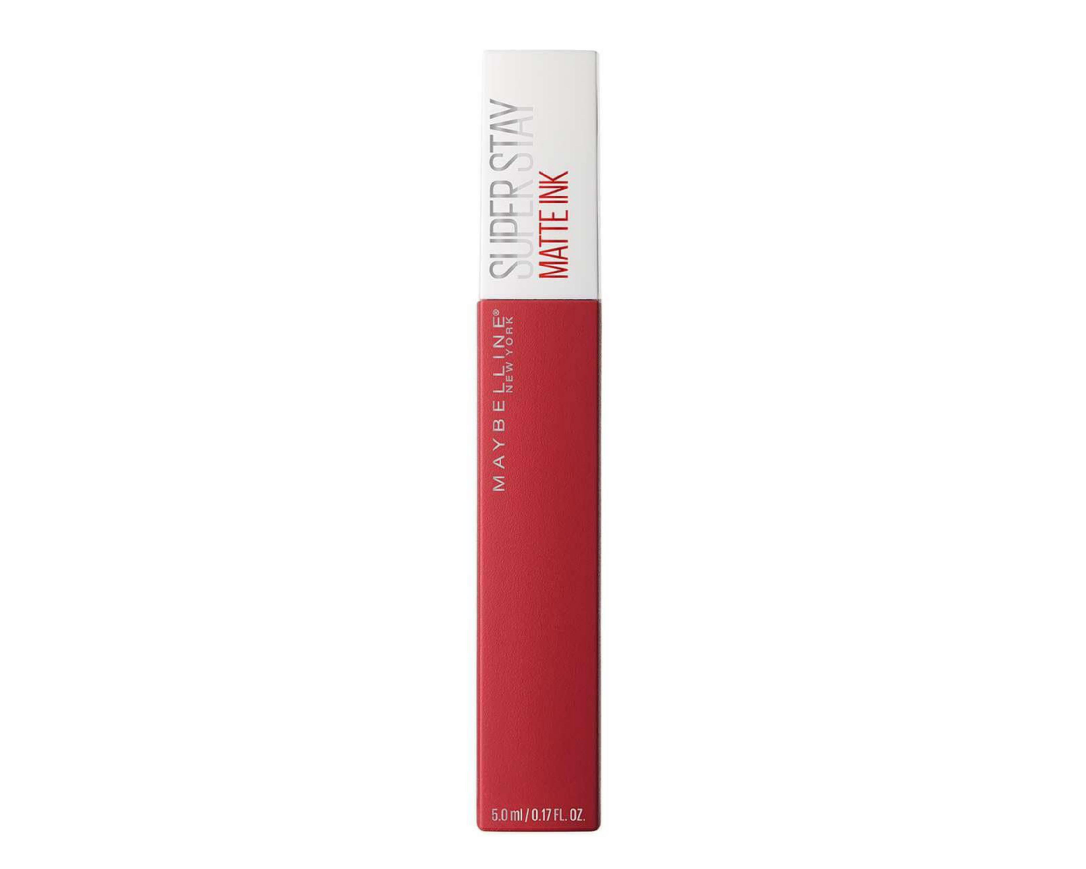 Labial Líquido Maybelline SuperStay Matte Ink tono Pionner Rojo $175