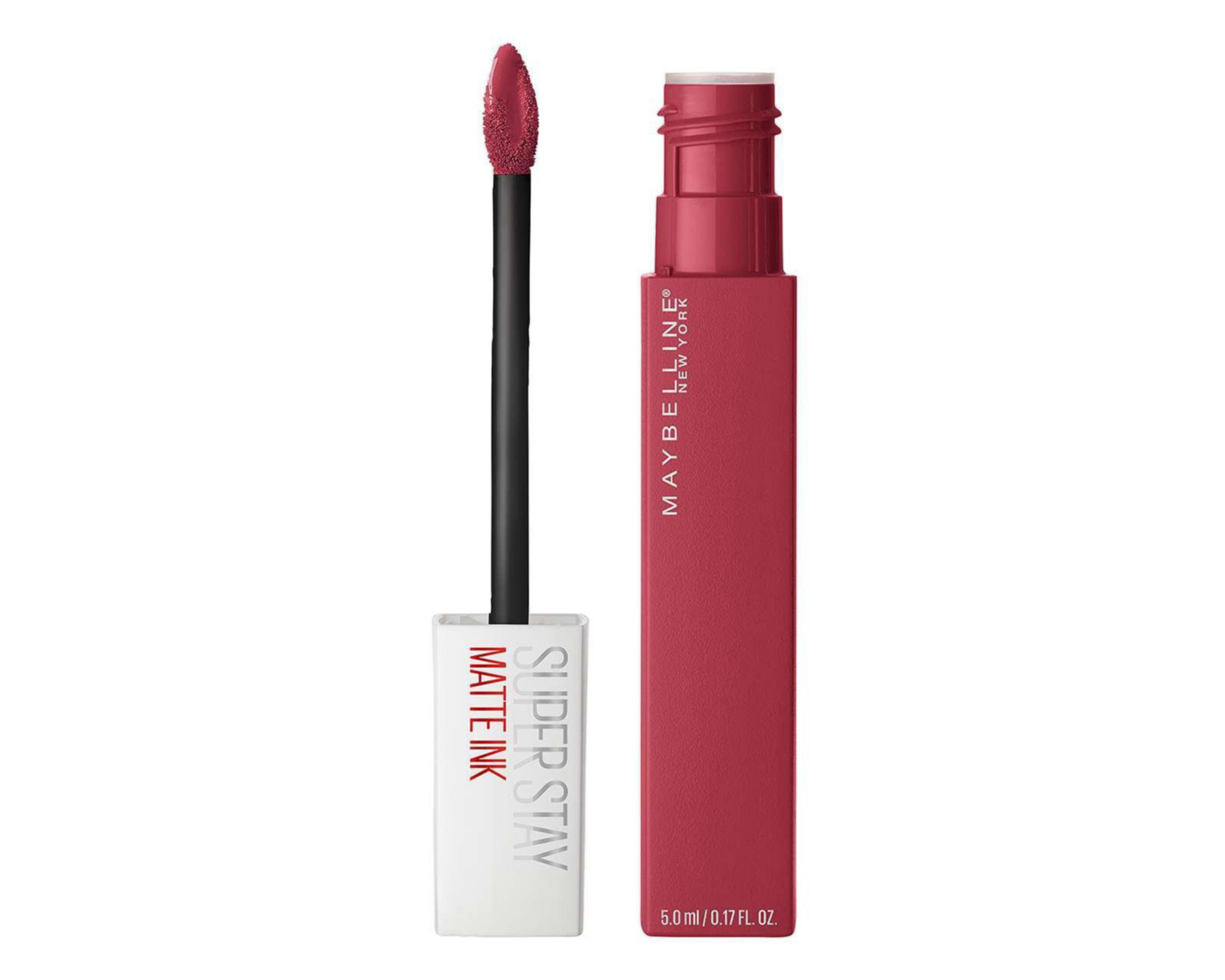 Foto 3 pulgar | Labial Líquido Maybelline SuperStay Matte Ink tono Ruler 80 Rojo