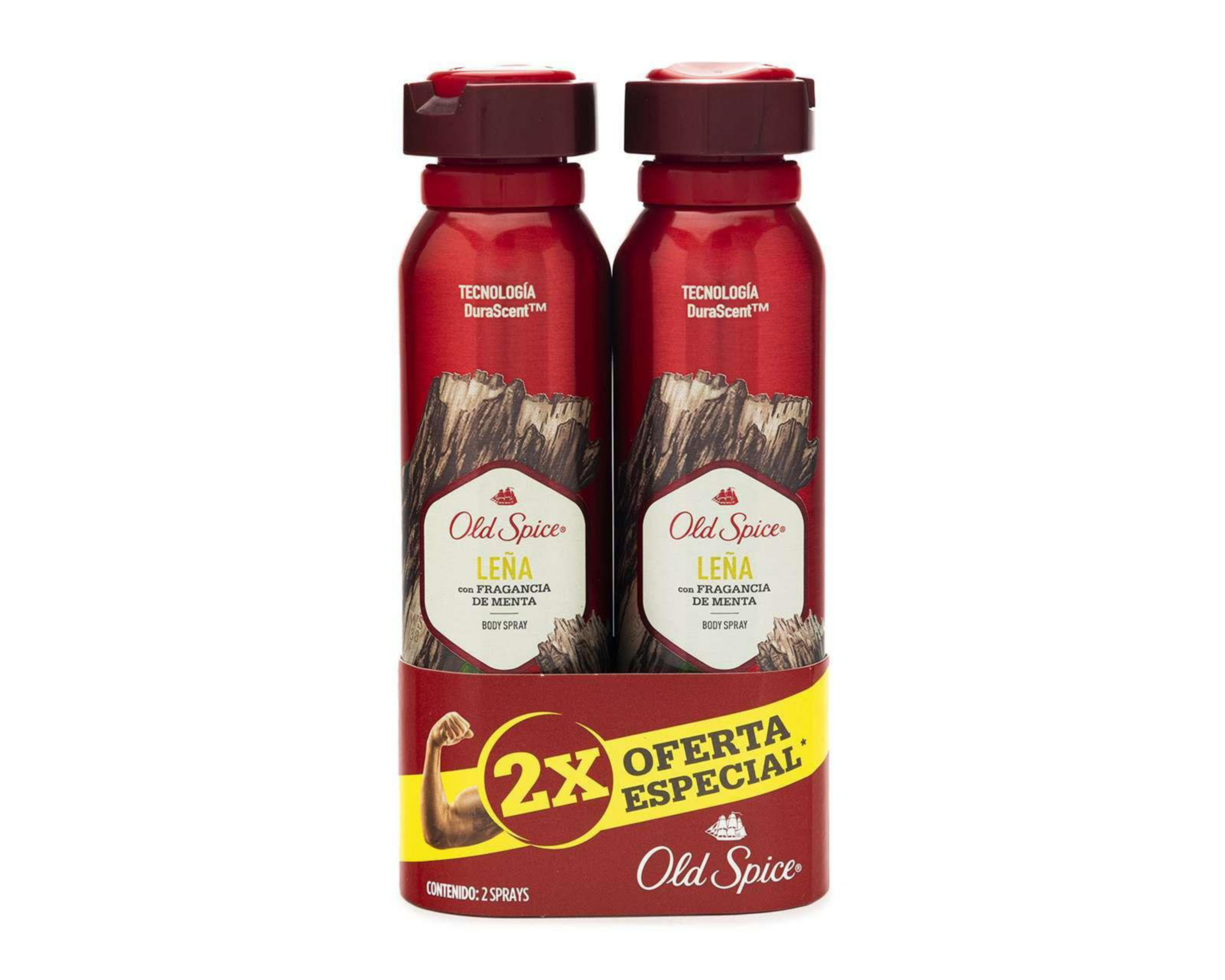 Foto 2 pulgar | Deshodorante Body Spray Old Spice Leña 150 ml (2 Piezas)