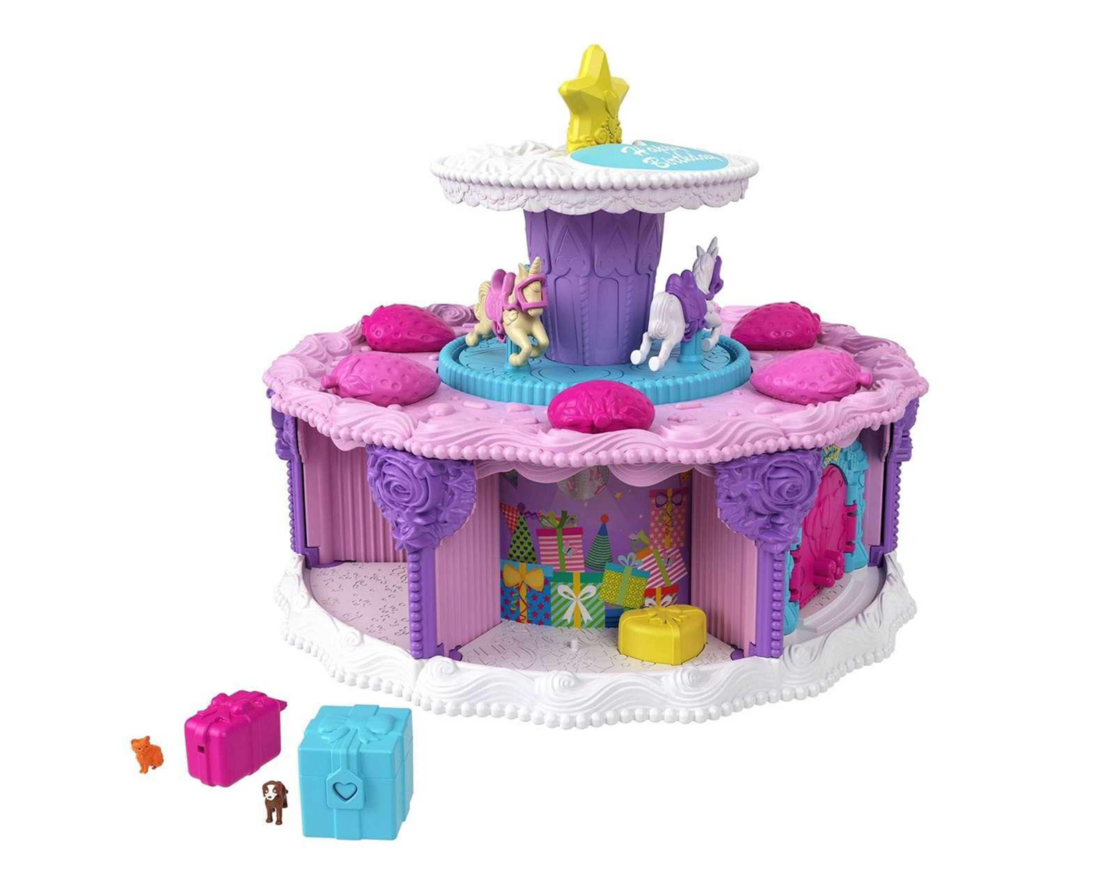 Polly Pocket Pastel de Cumpleaños Sorpresa | Coppel