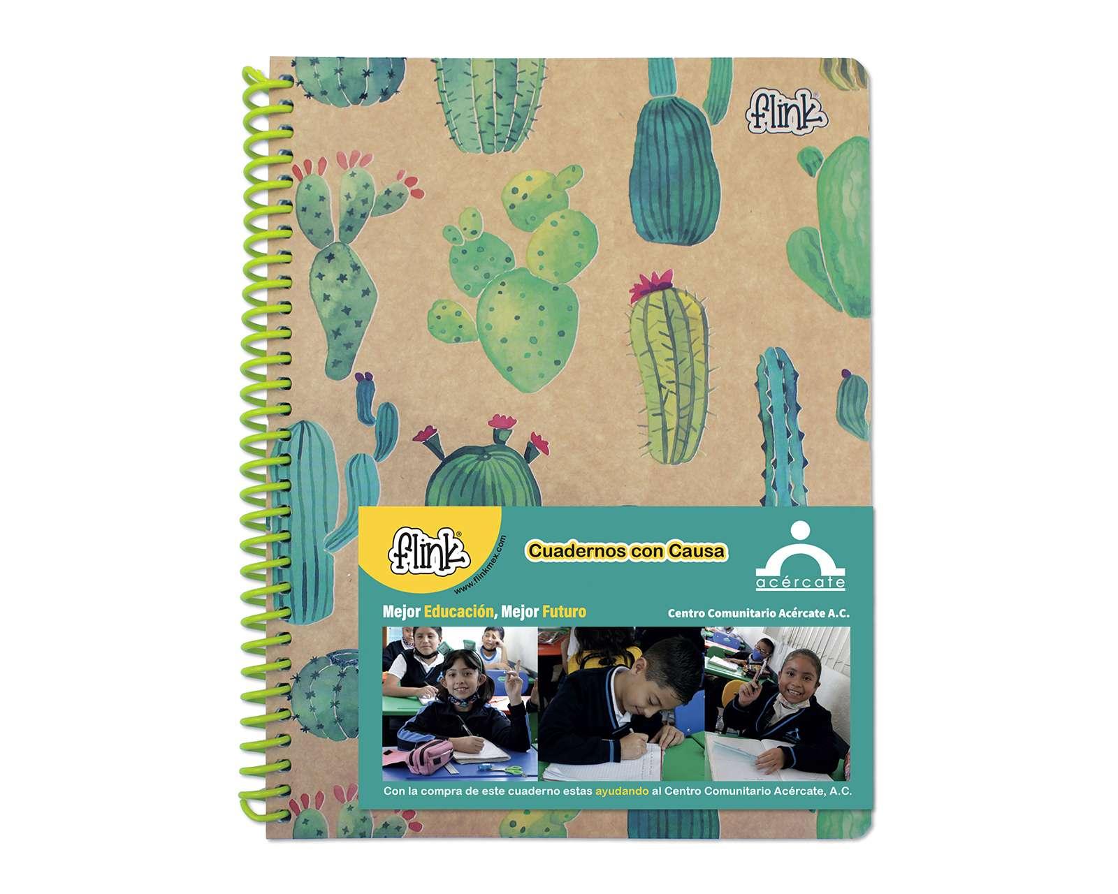 Foto 2 pulgar | Cuaderno a Rayas Flink 80 Hojas