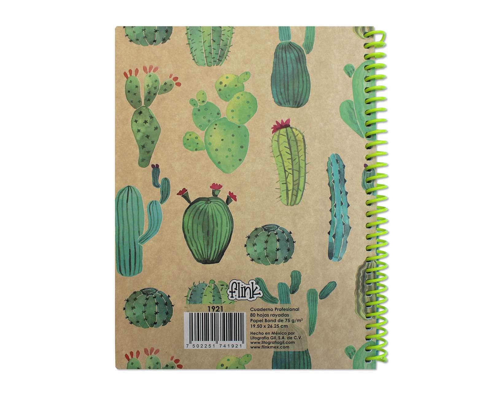 Foto 4 pulgar | Cuaderno a Rayas Flink 80 Hojas