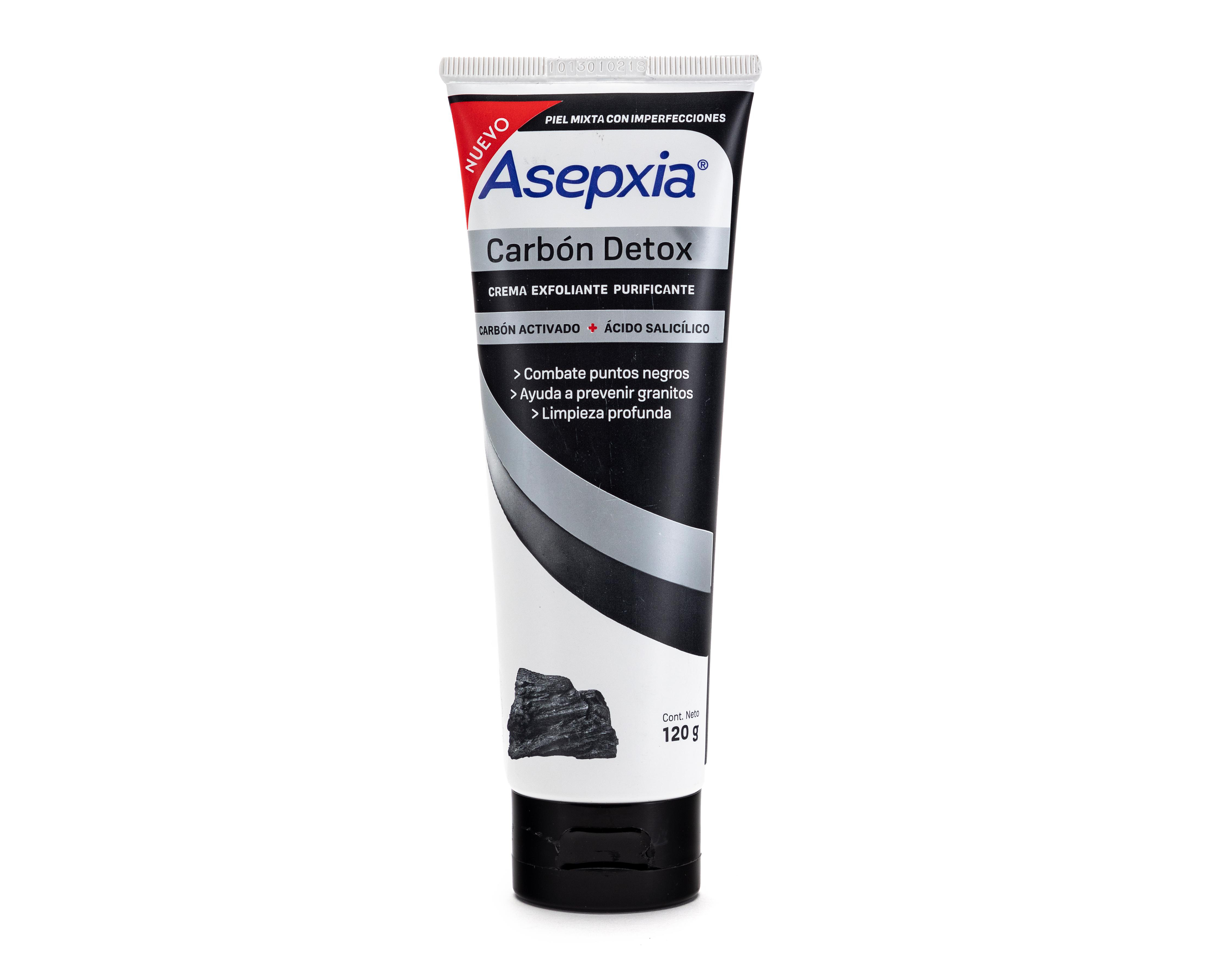 Foto 2 pulgar | Crema Exfoliante Asepxia Carbón Detox 120 g