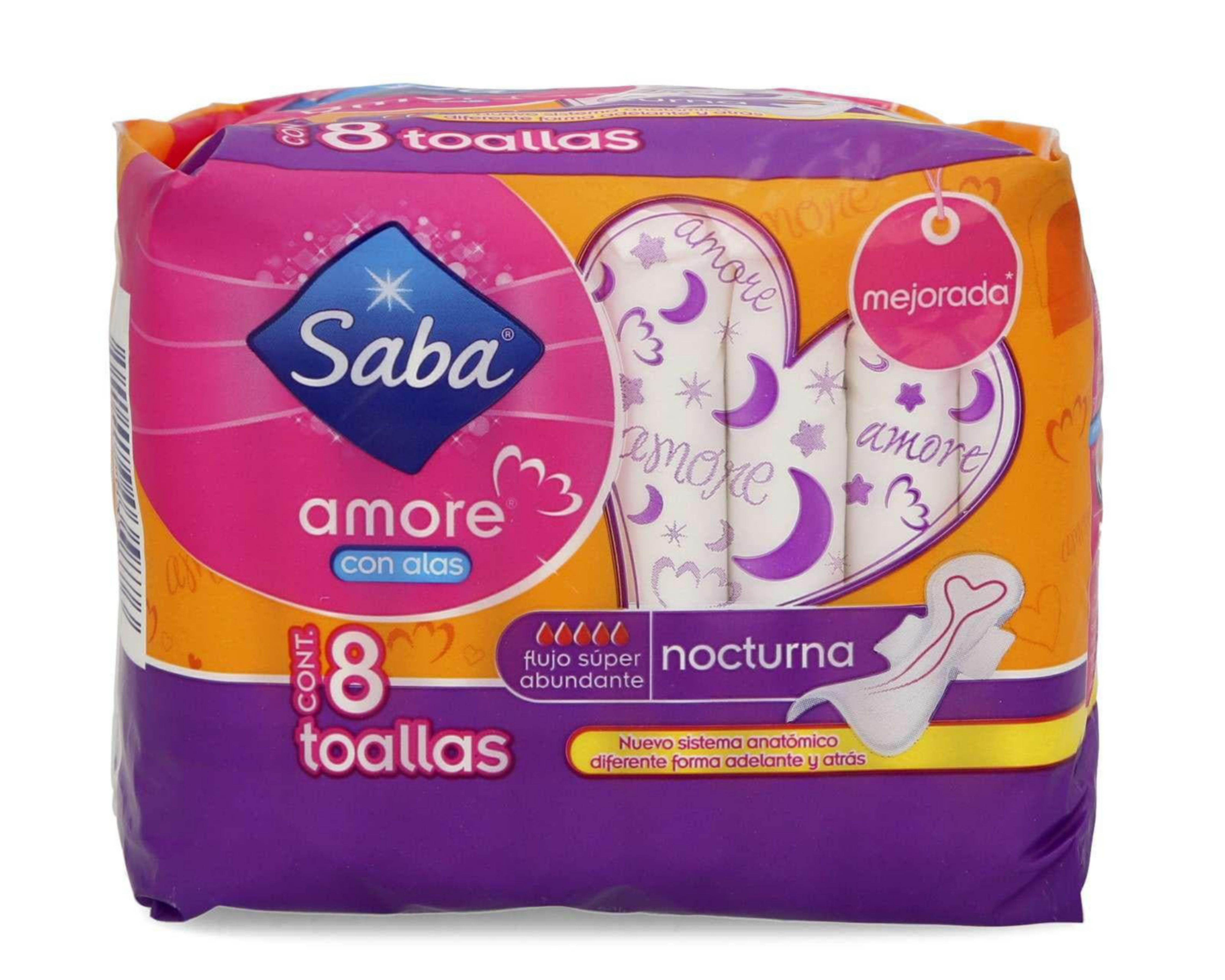 Foto 1 | Toallas Sanitarias Saba Amore