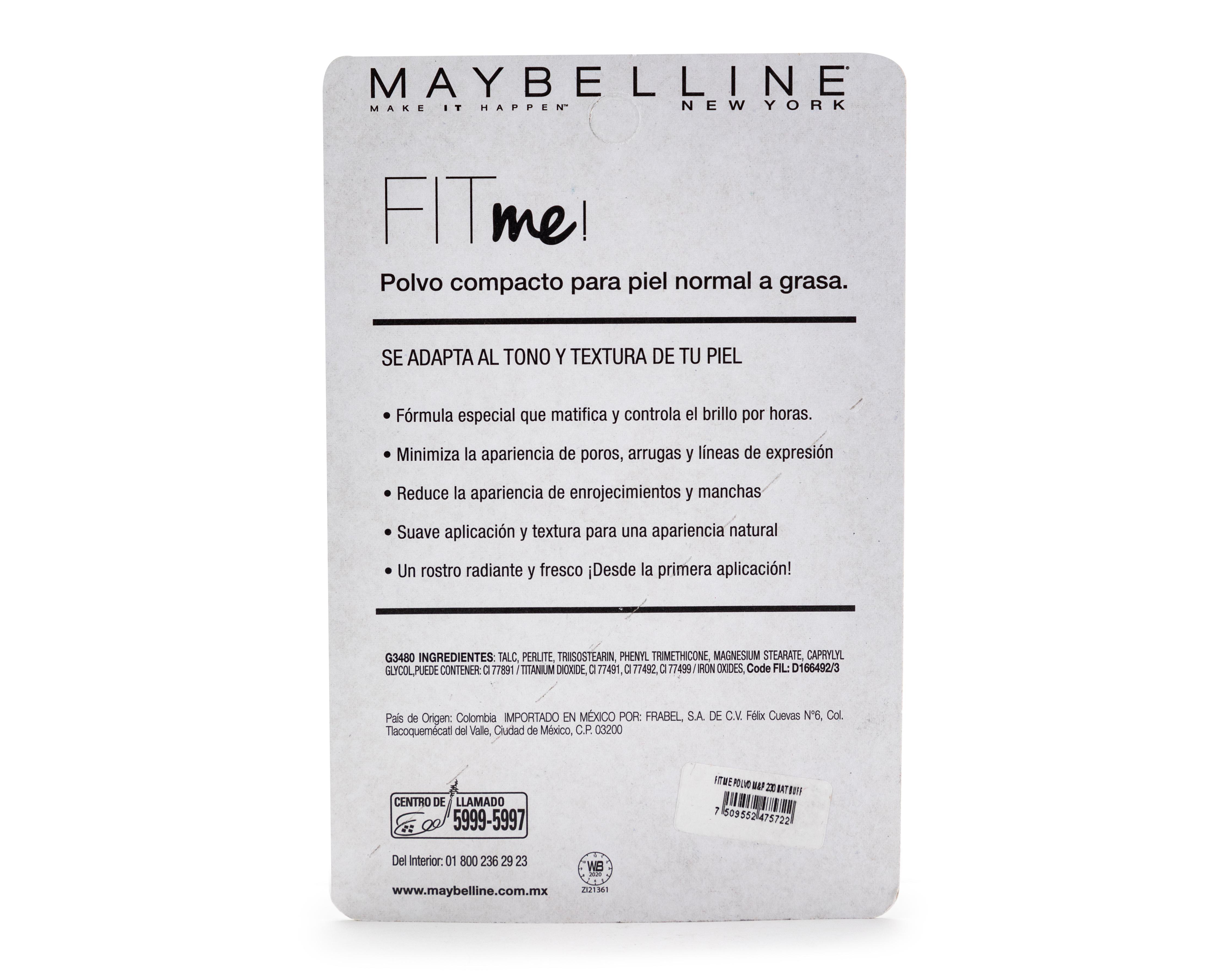 Foto 3 pulgar | Polvo Compacto Maybelline Fit Me! Matificante 12 g