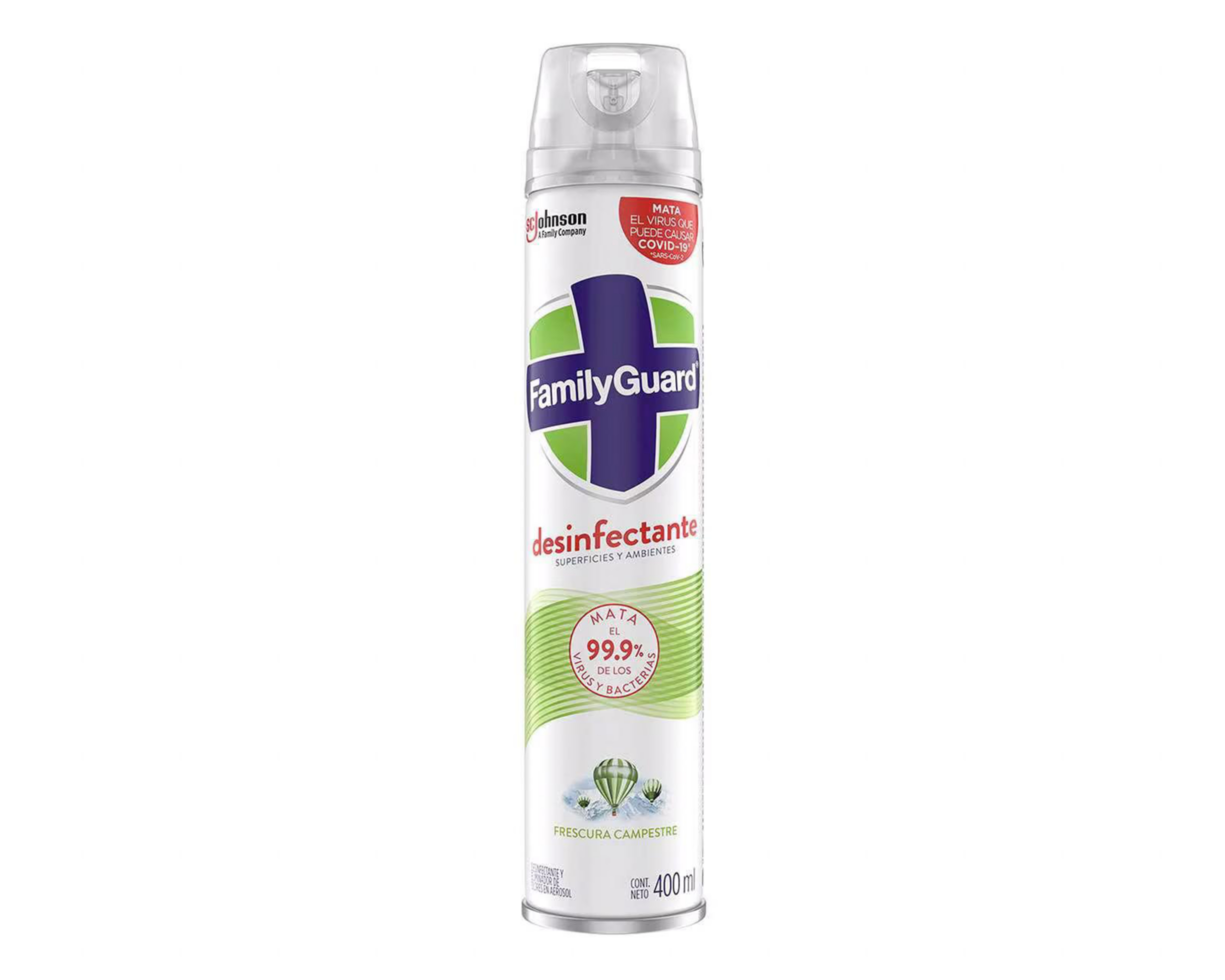 Desinfectante Family Guard Frescura Campestre en Aerosol 400 ml