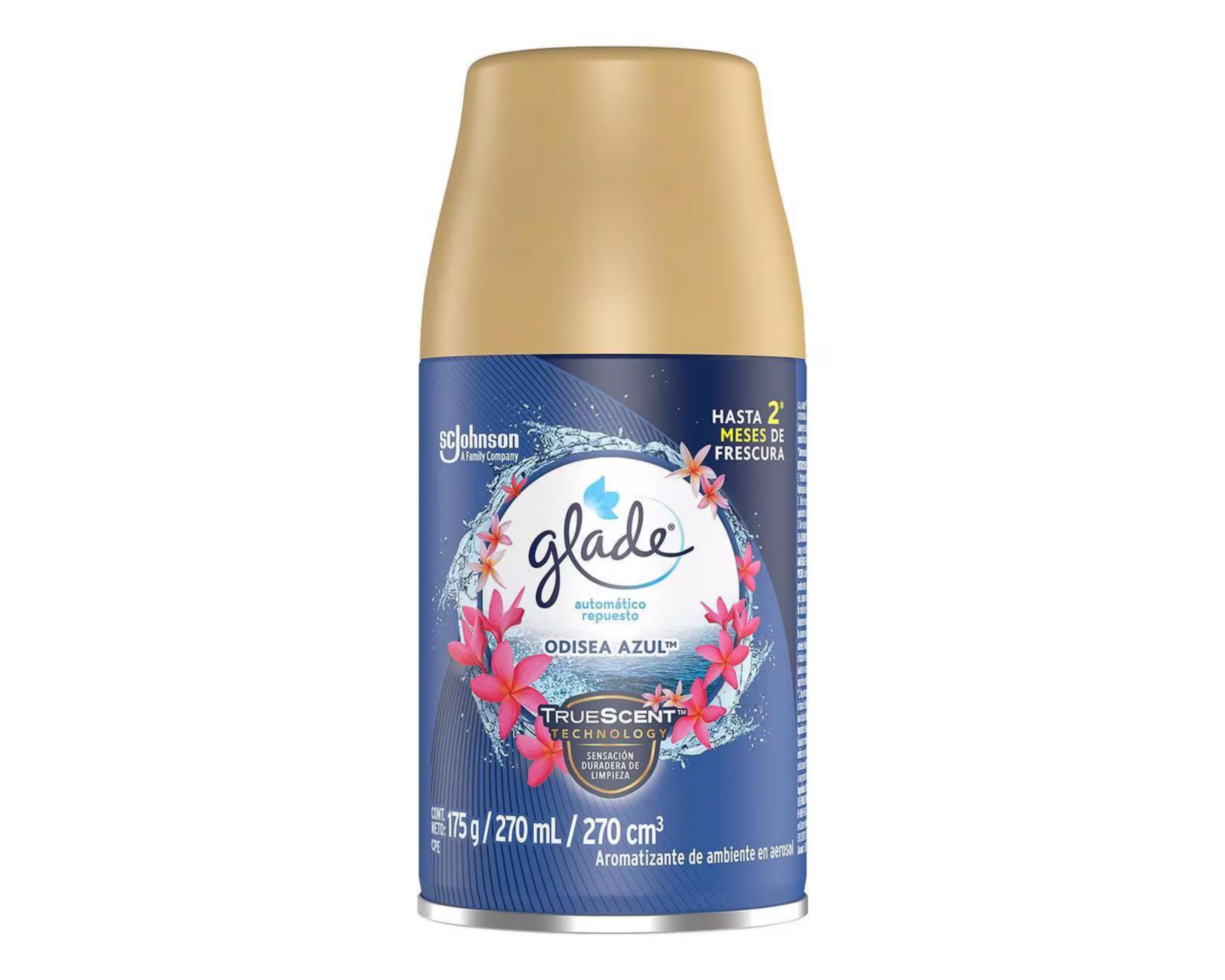 Aromatizante Glade Odisea Azul Repuesto en Aerosol 270 ml