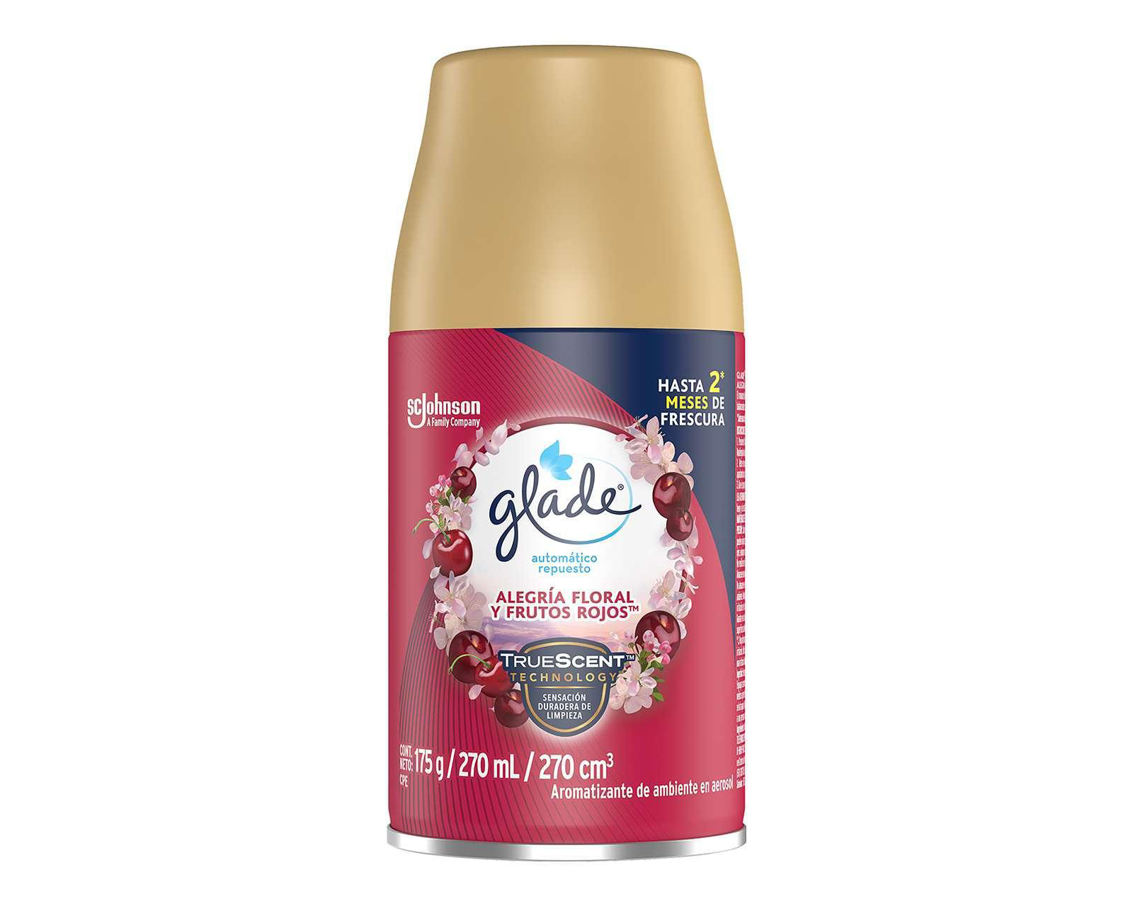 Aromatizante Glade Alegría Floral y Frutos Rojos Repuesto 270 ml