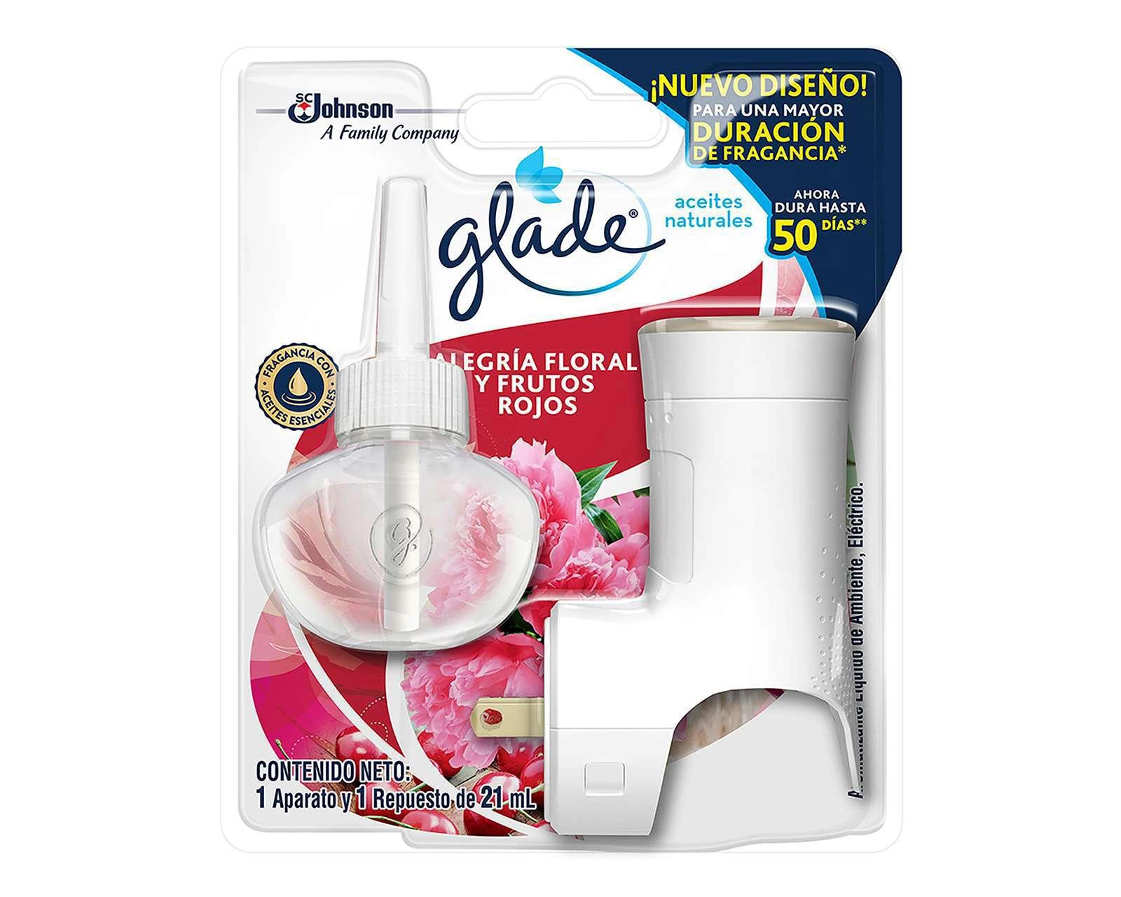 Difusor Eléctrico Glade Frutos Rojos y Flores con Repuesto