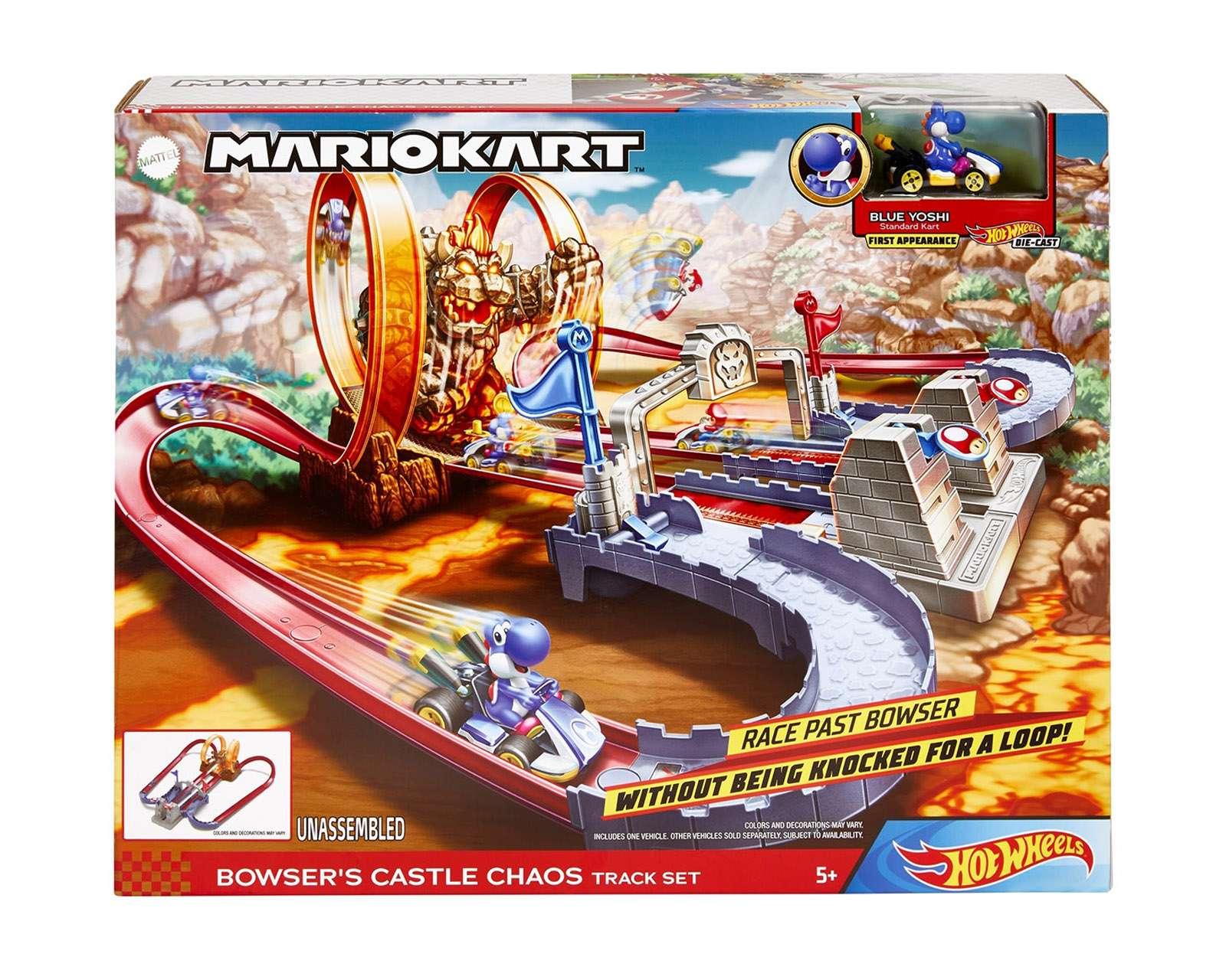 Foto 3 pulgar | Autopista Hot Wheels Mario Kart Castillo de Bowser