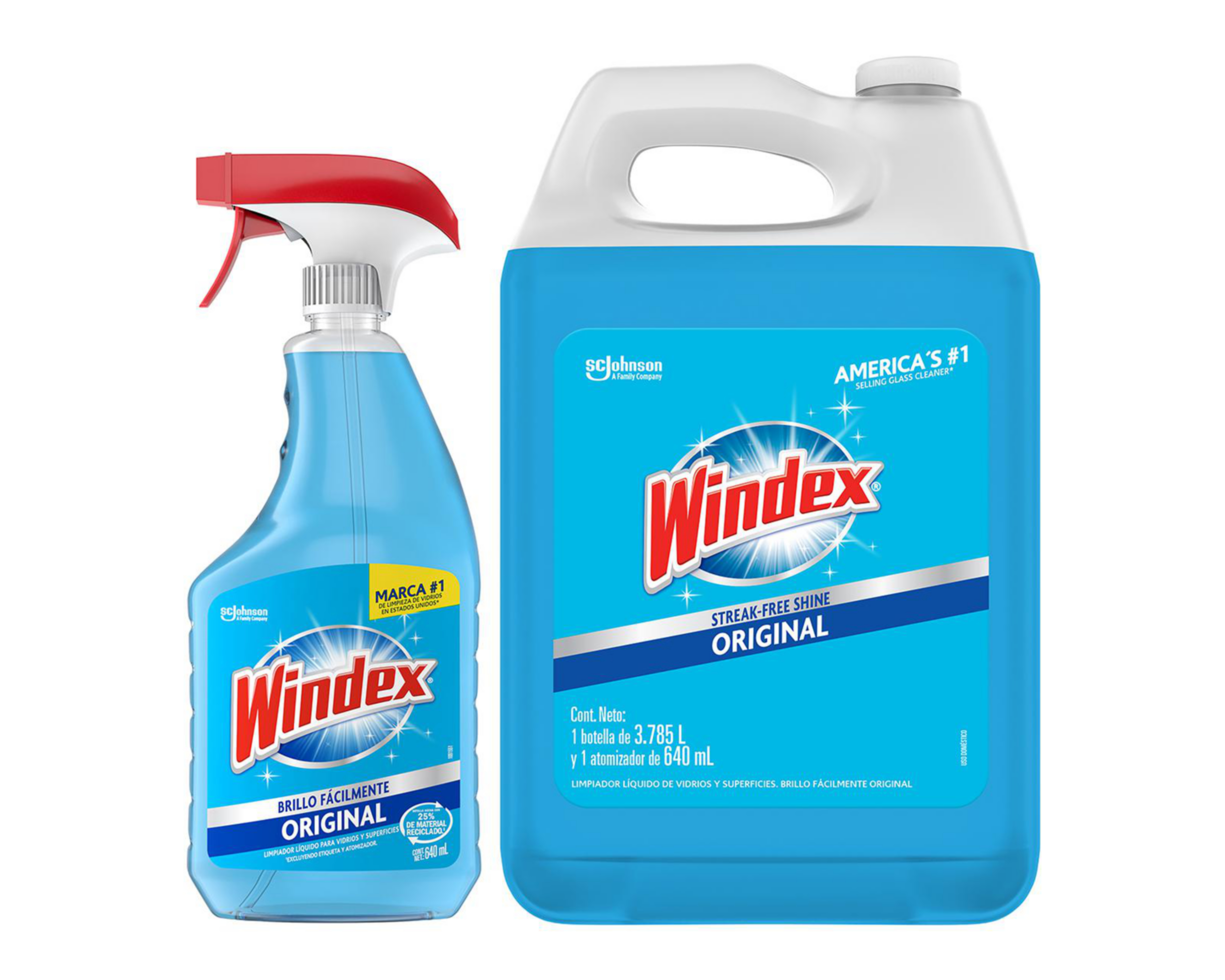 Limpiador de Vidrios y Superficies Windex 2 Piezas $219