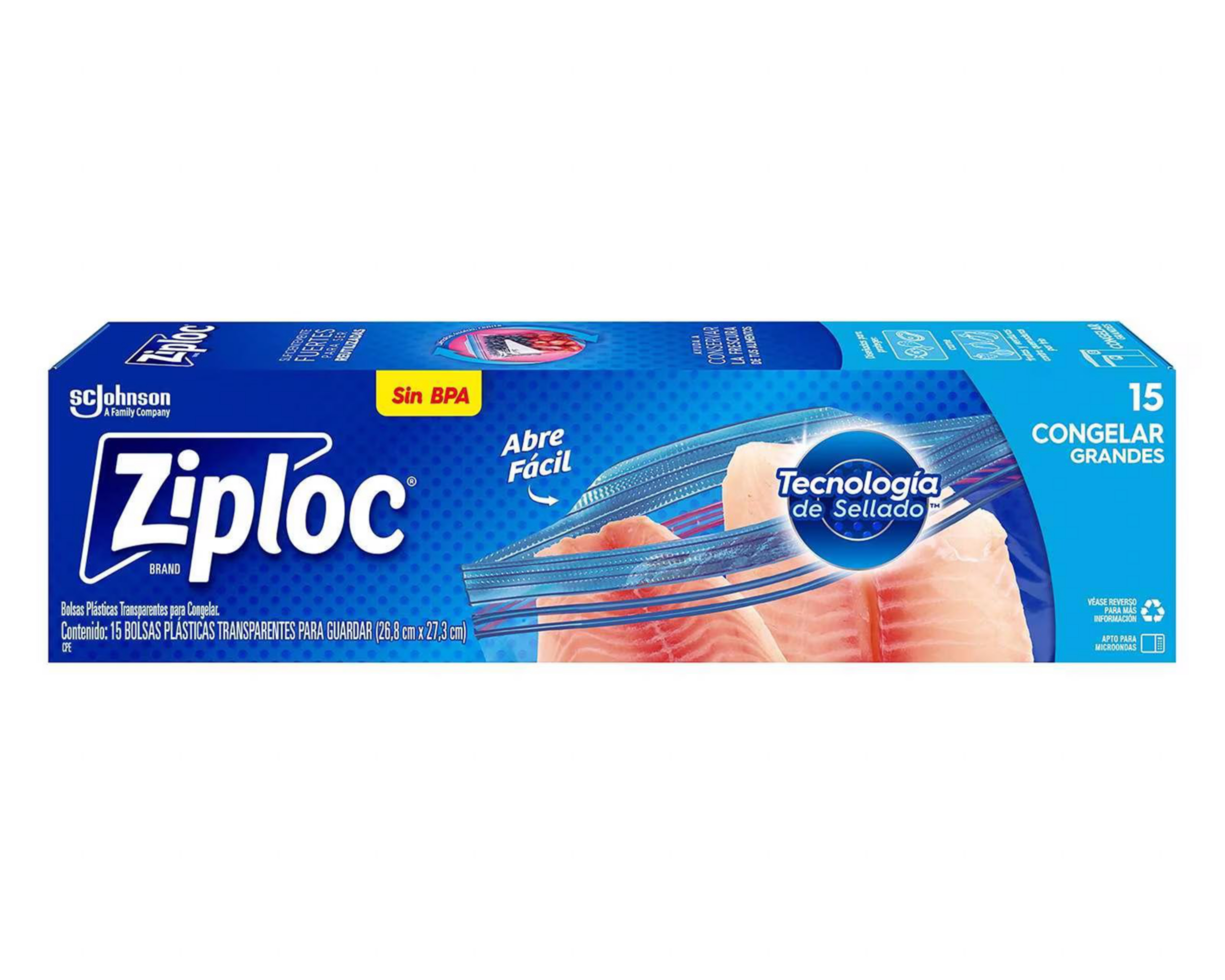 Bolsas Ziploc para Congelar 15 Piezas