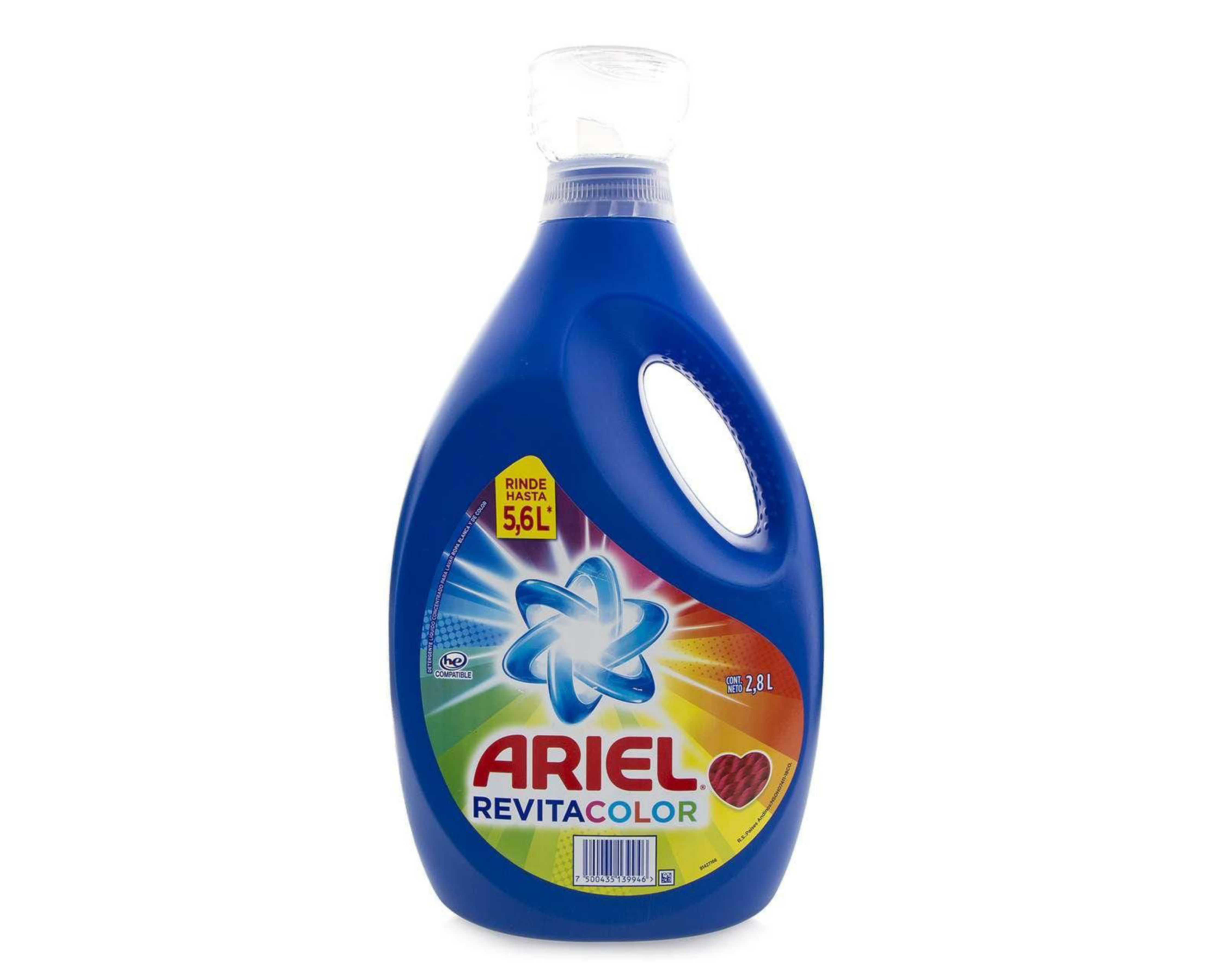 Foto 2 pulgar | Detergente Líquido Ariel Revitacolor 2.8 Litros