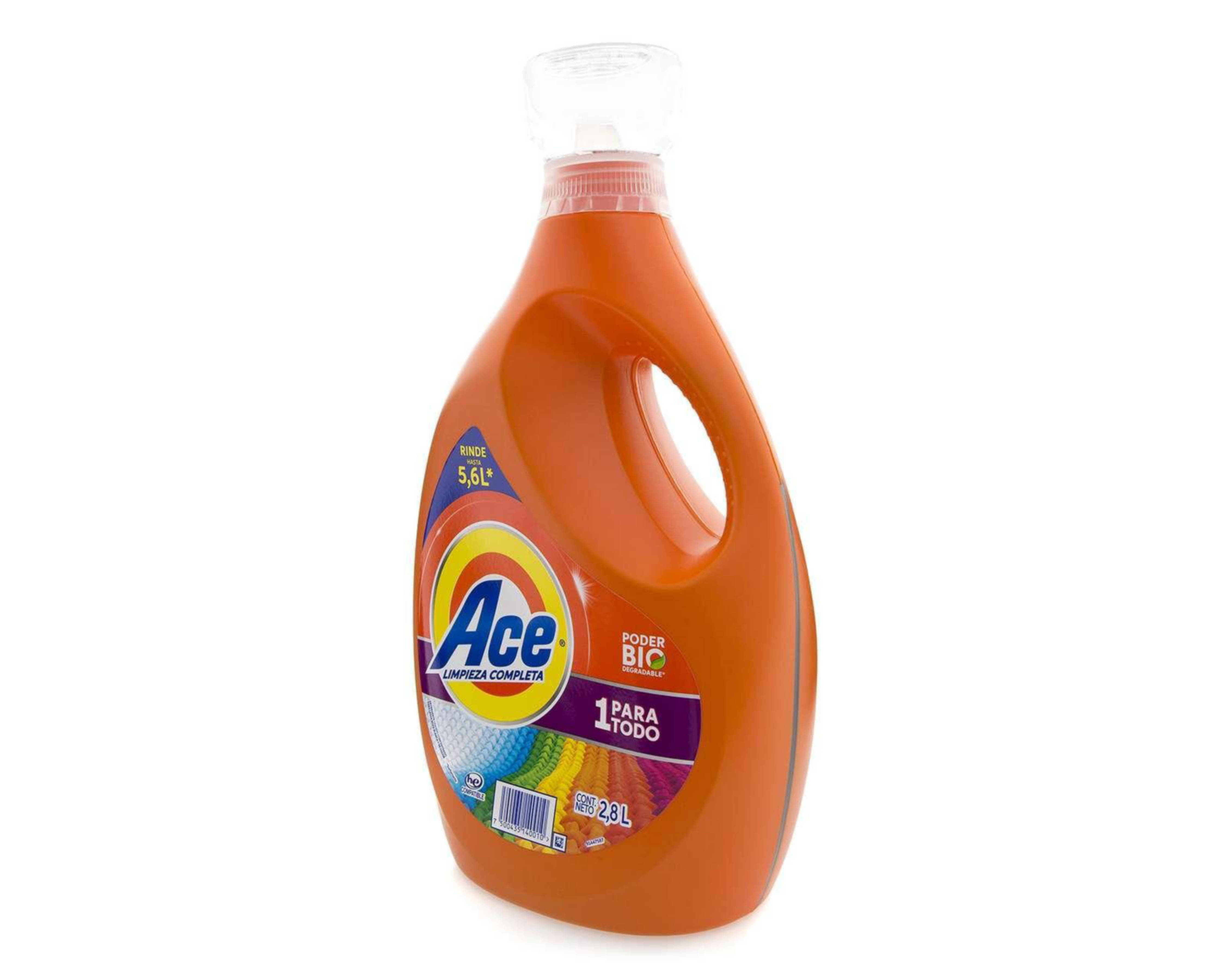 Foto 2 | Jabón Líquido Ace 1 Para Todo 2.8 L