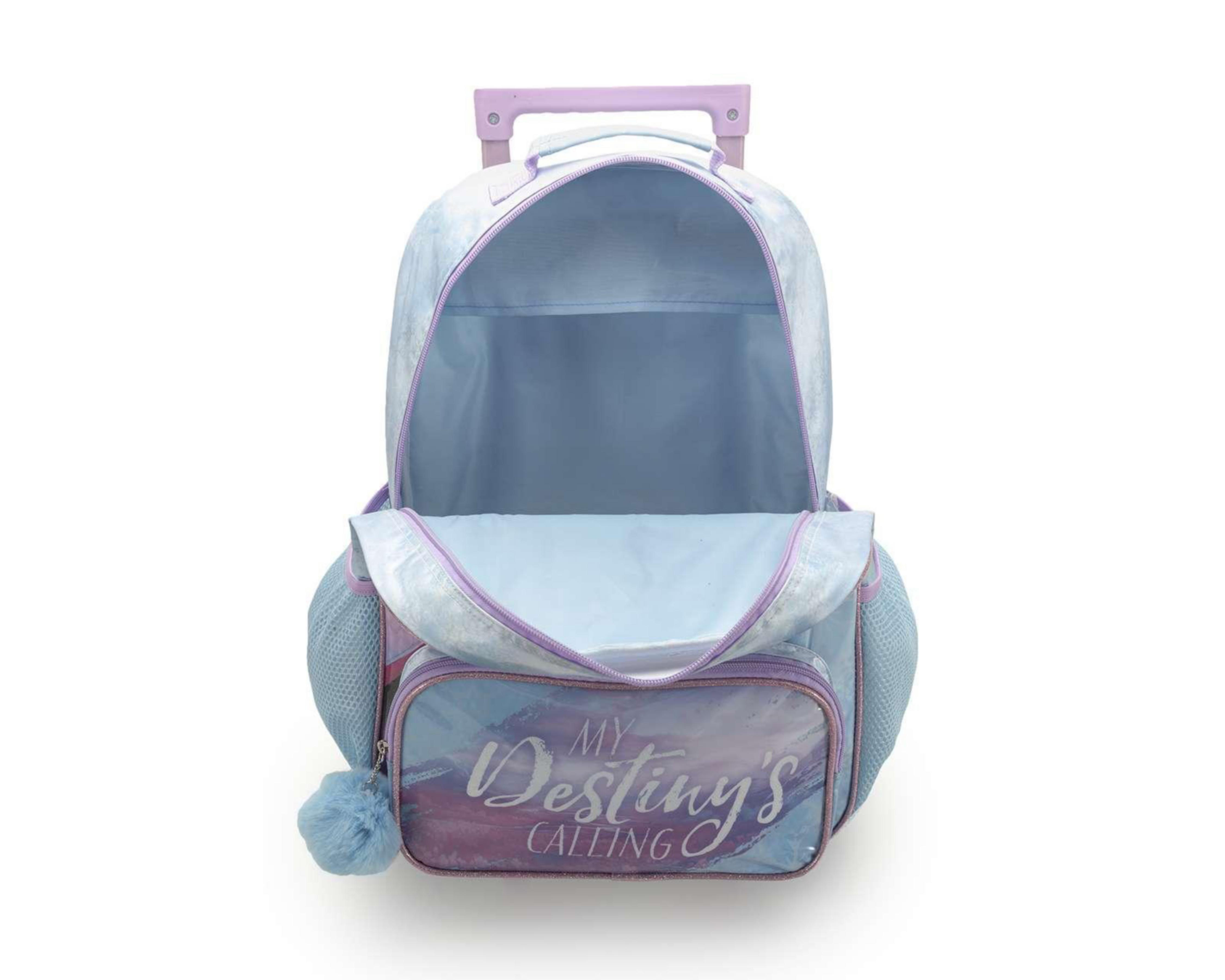 Foto 5 pulgar | Mochila con Ruedas Disney Azul