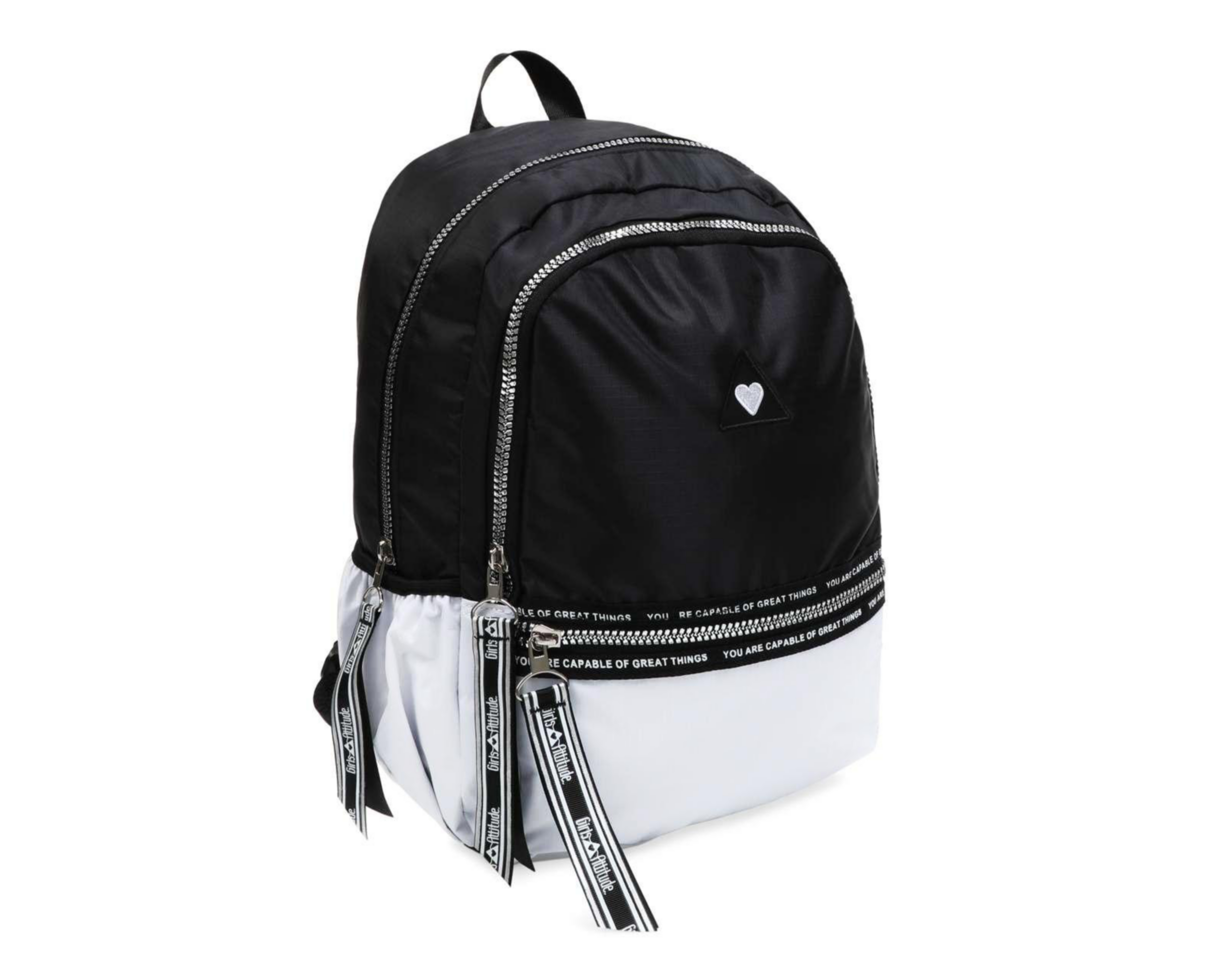 Mochila Girls Attitude Negra/Blanca