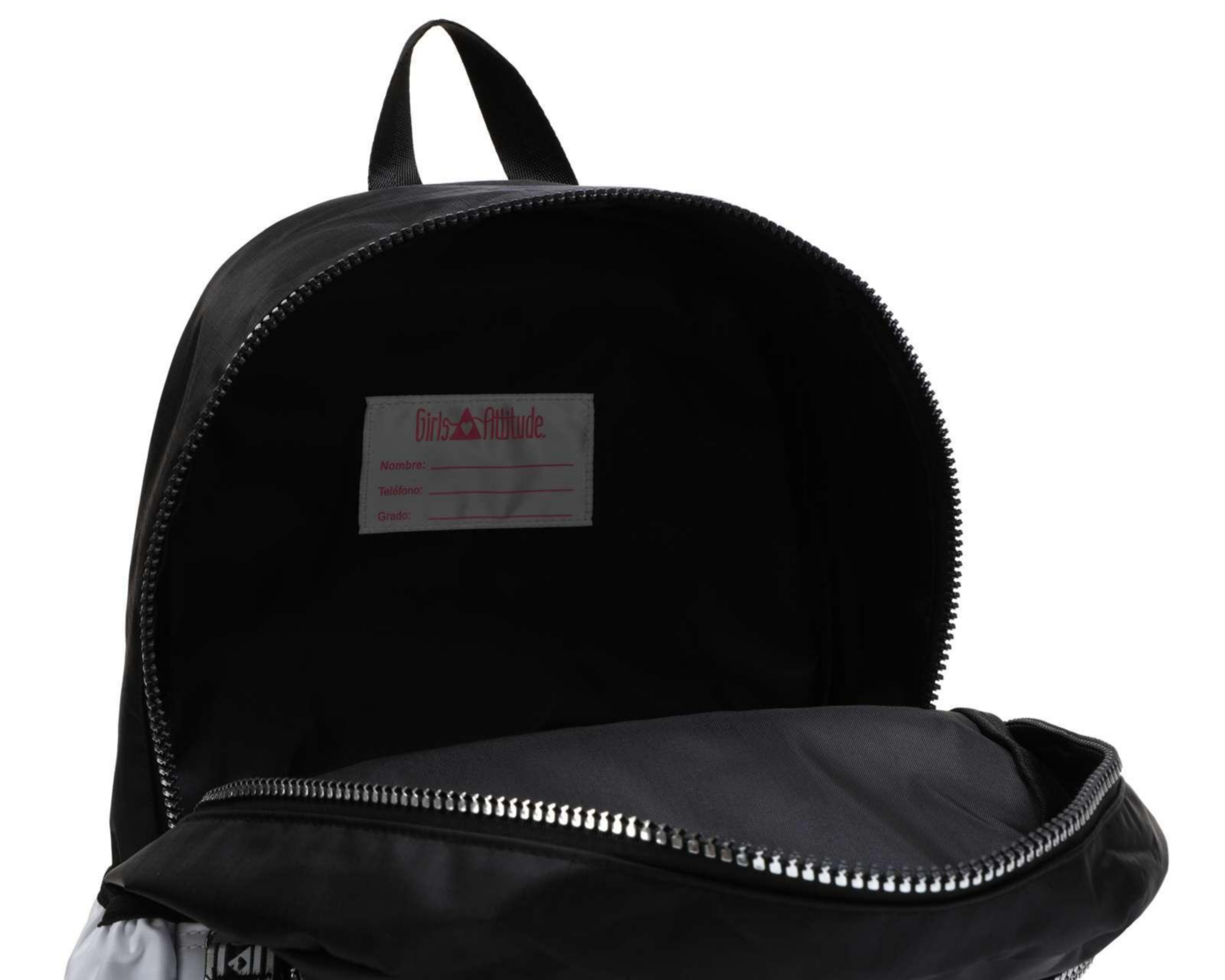 Foto 6 pulgar | Mochila Girls Attitude Negra/Blanca