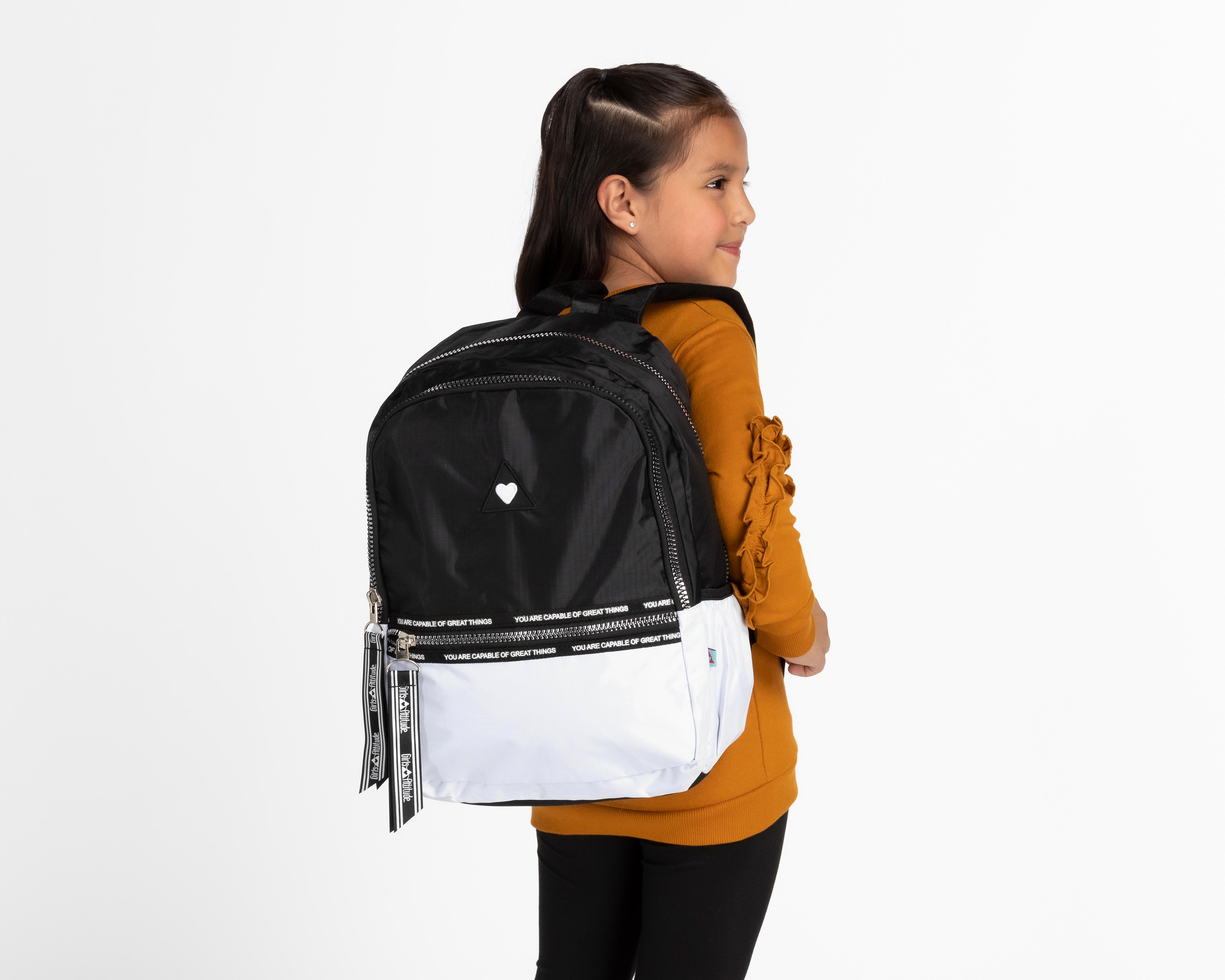Foto 7 | Mochila Girls Attitude Negra/Blanca