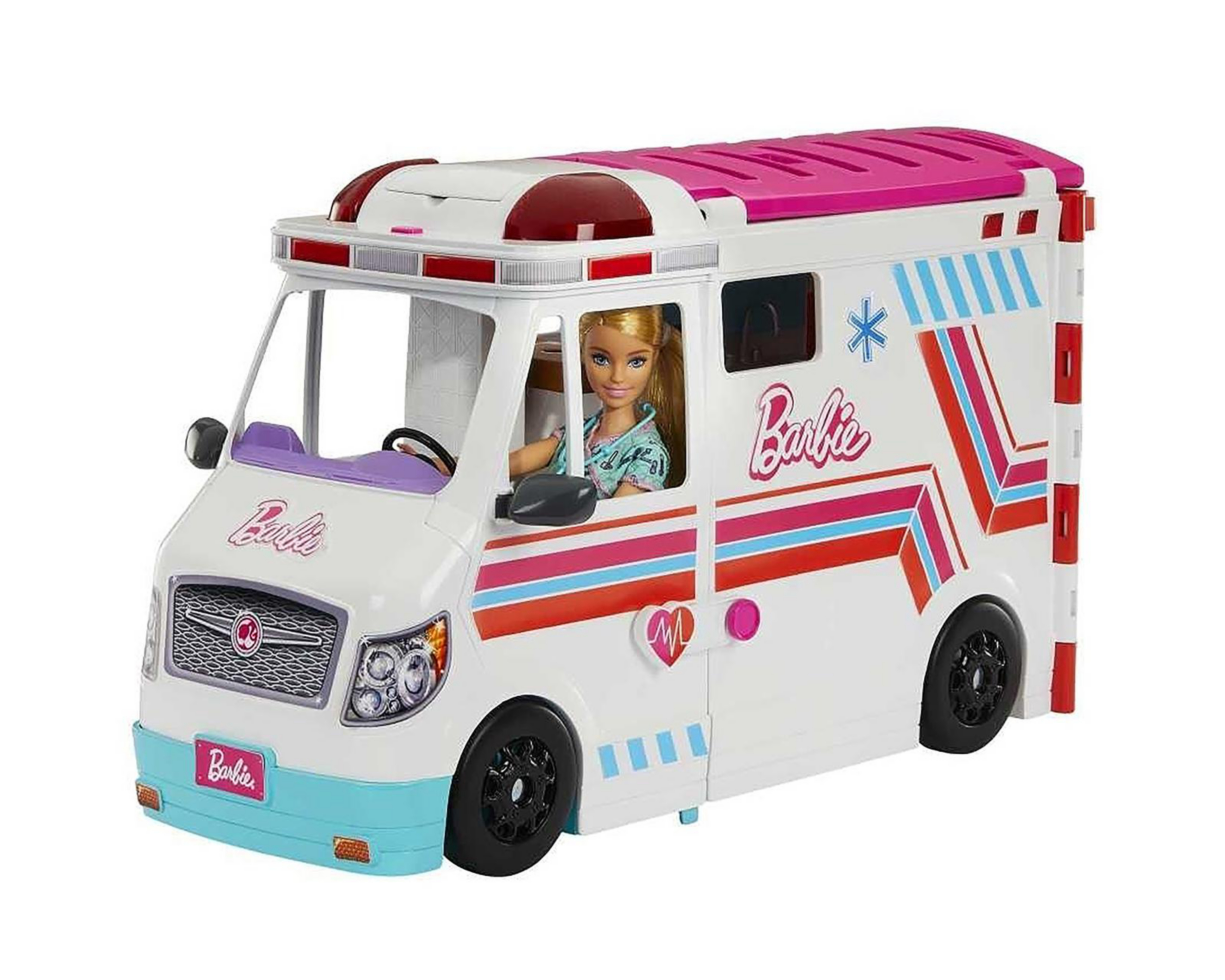 Vehículo Barbie Clínica de Atención Médica con Luces y Sonidos