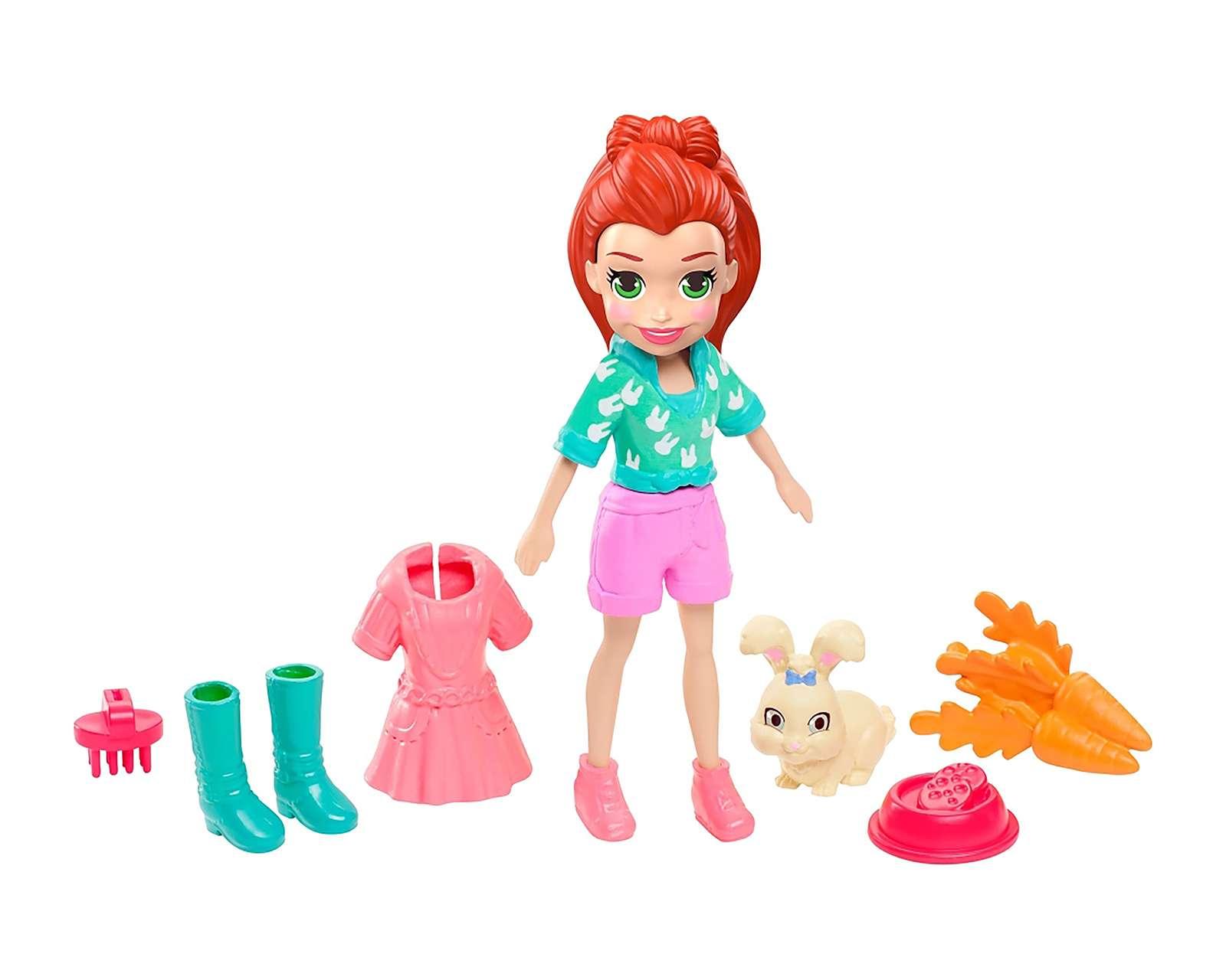 Muñeca Polly Pocket Lila y su Mascota