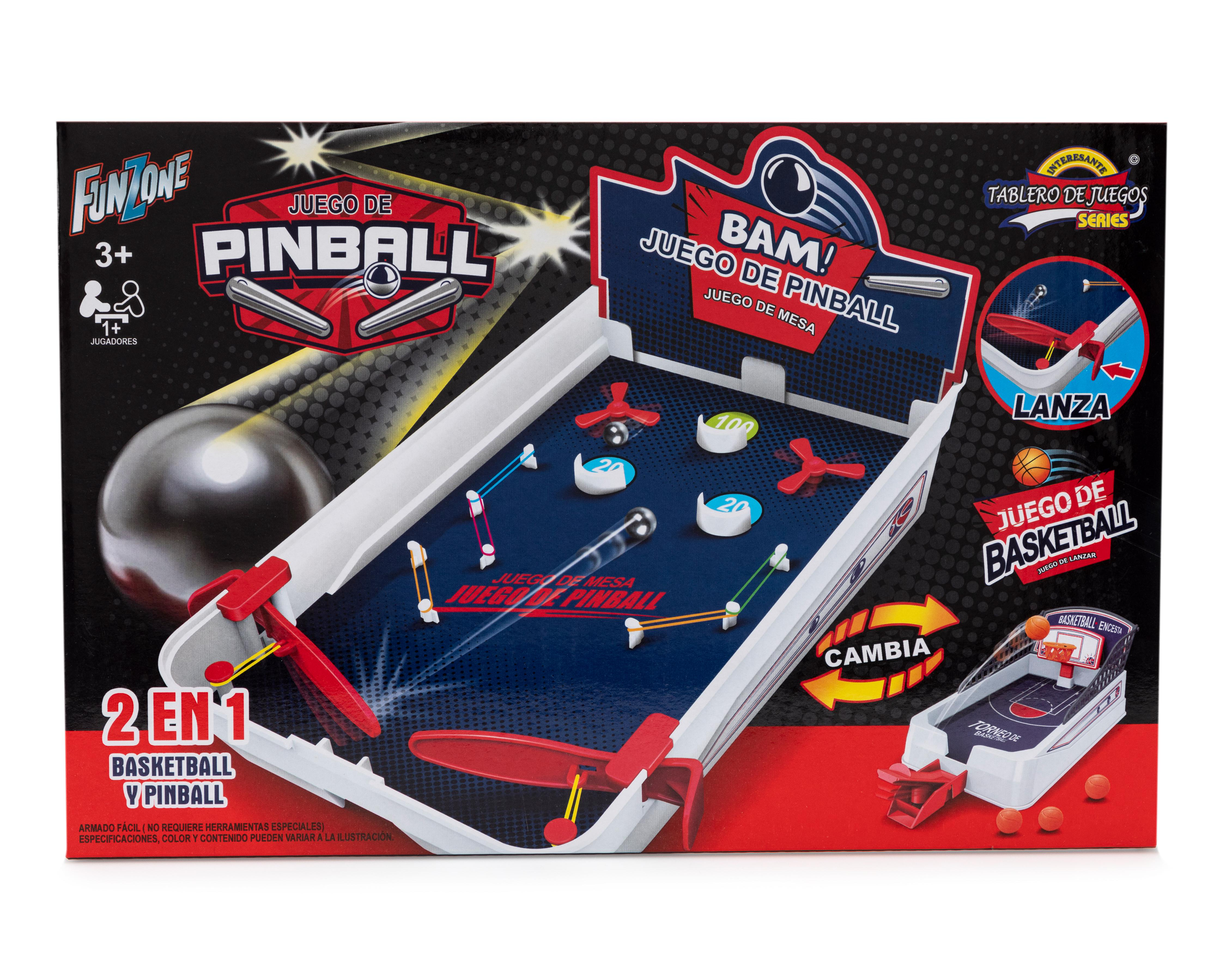 Foto 3 pulgar | Tablero de Pinball y Basquetbol Funzone