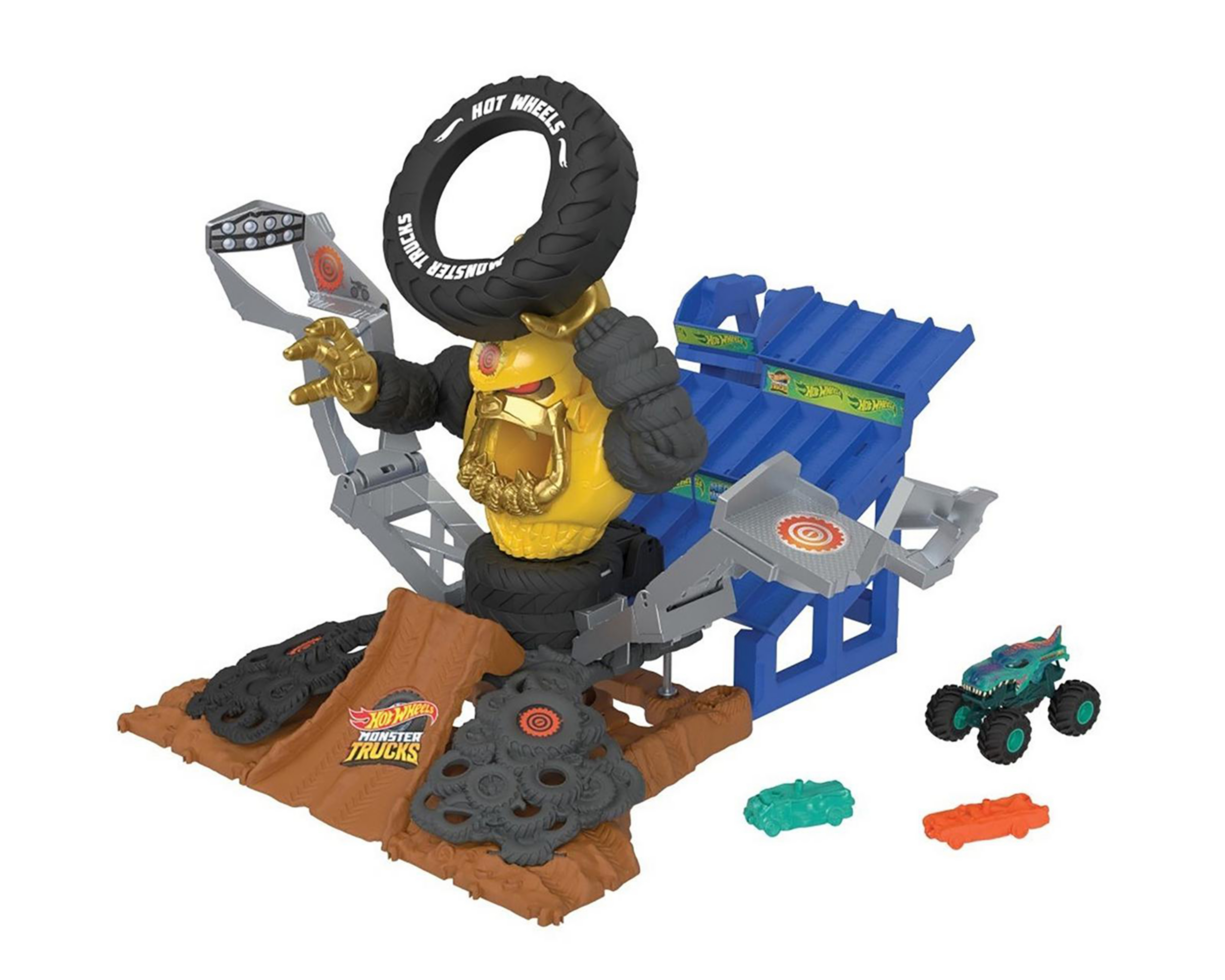 Pista Hot Wheels Monster Trucks Mega Wrex vs Gorzilla