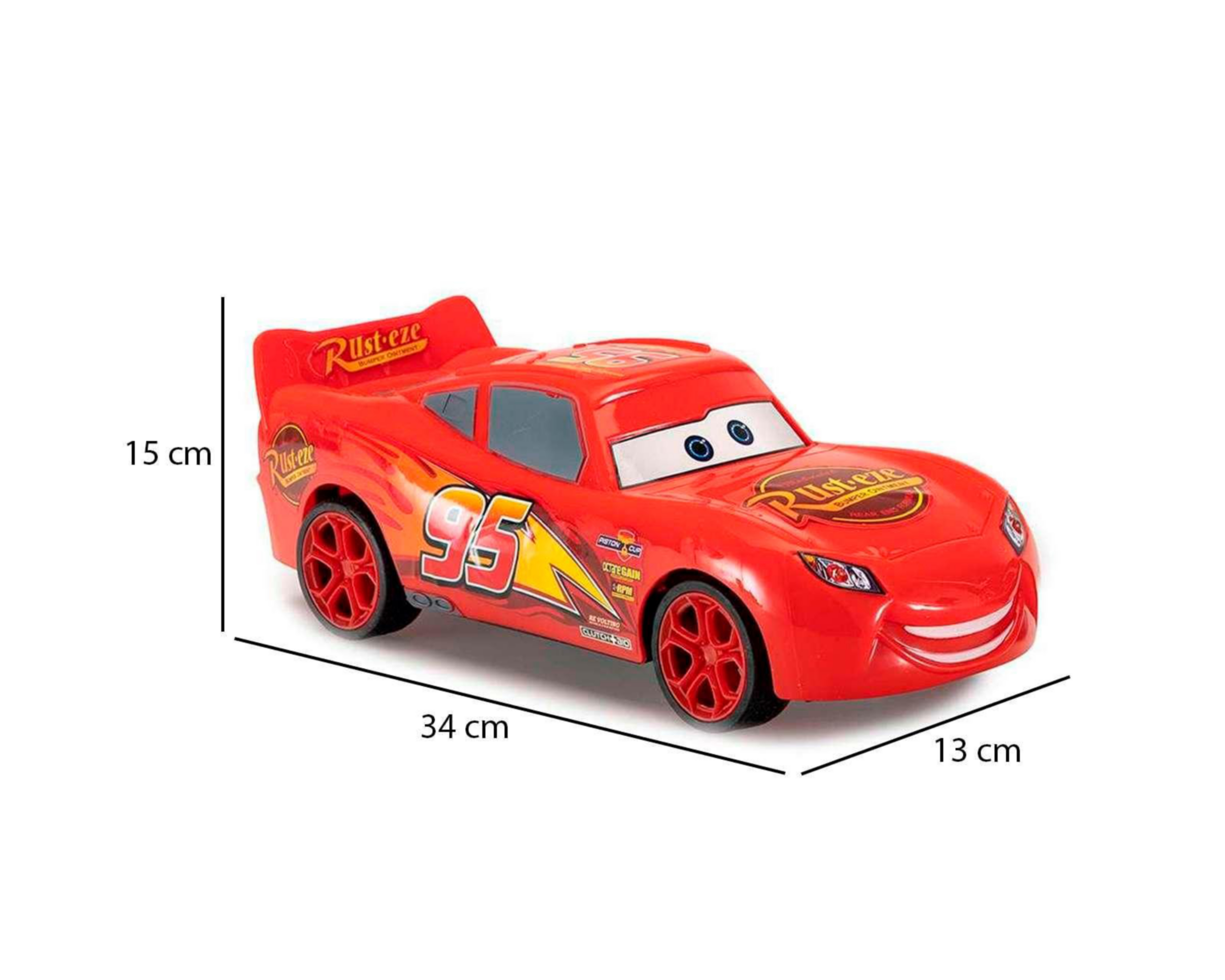 Foto 8 pulgar | Carro a Control Remoto Disney Rayo McQueen