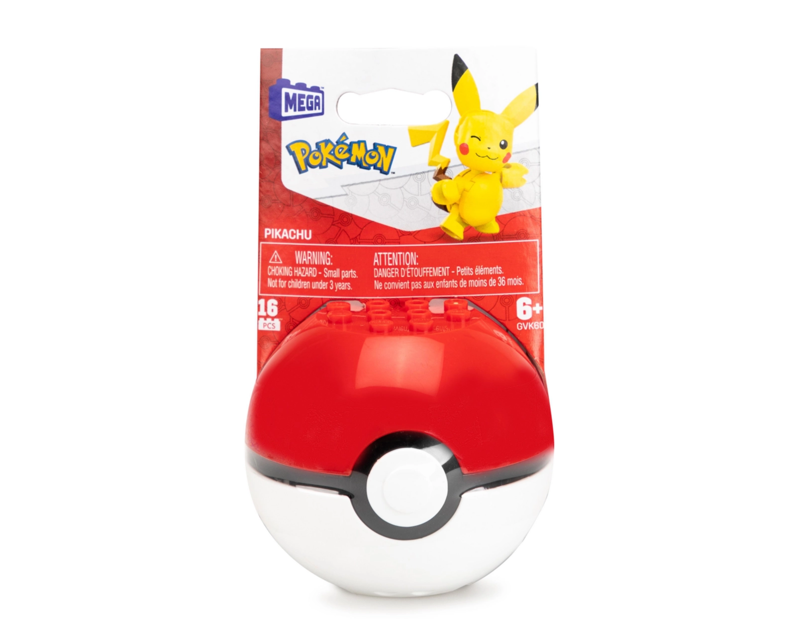 Figura Mega Construx Pokebola Pikachu