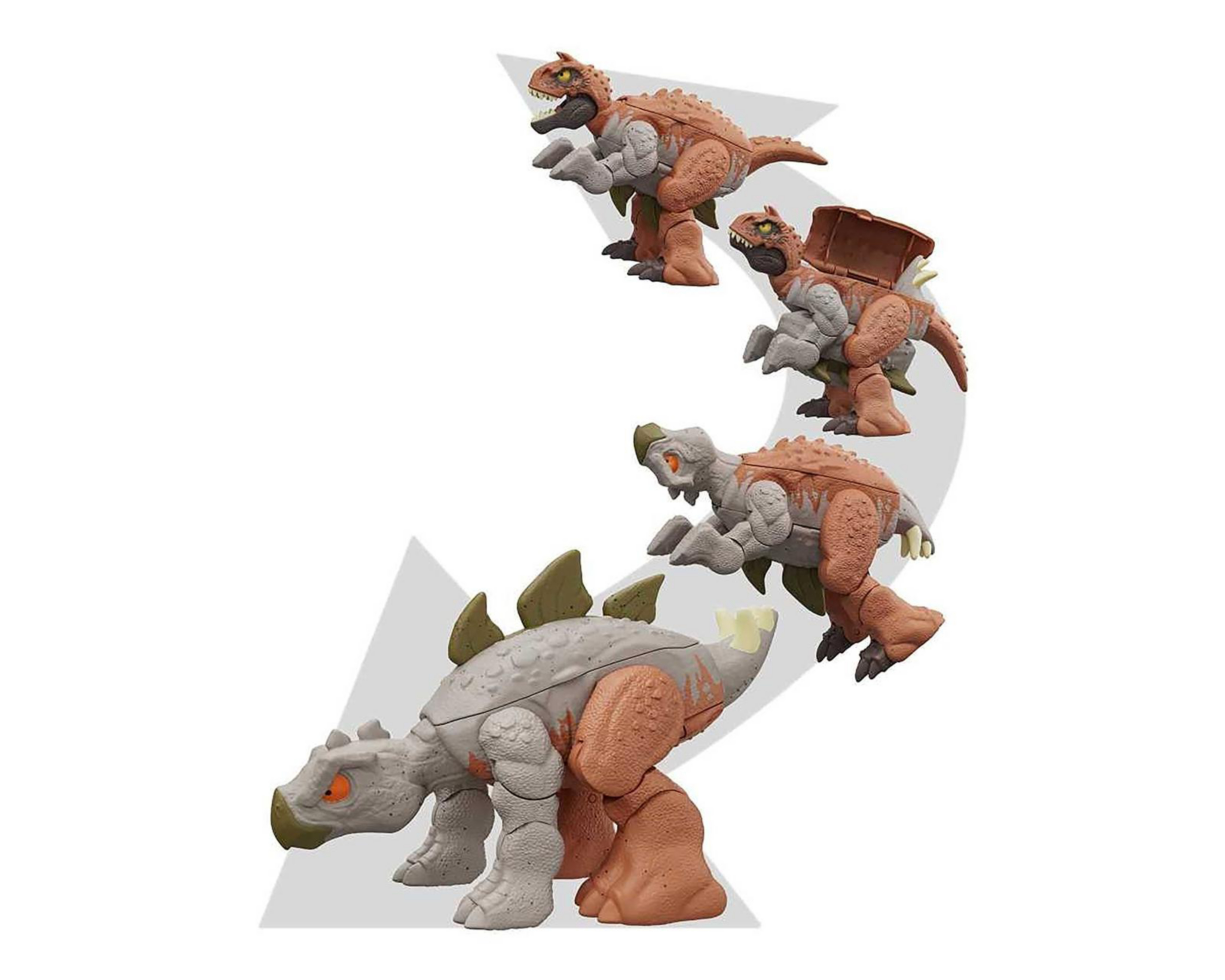 Foto 7 pulgar | Tyrannosaurus Rex & Ankylosaurus Jurassic World Fierce Changers