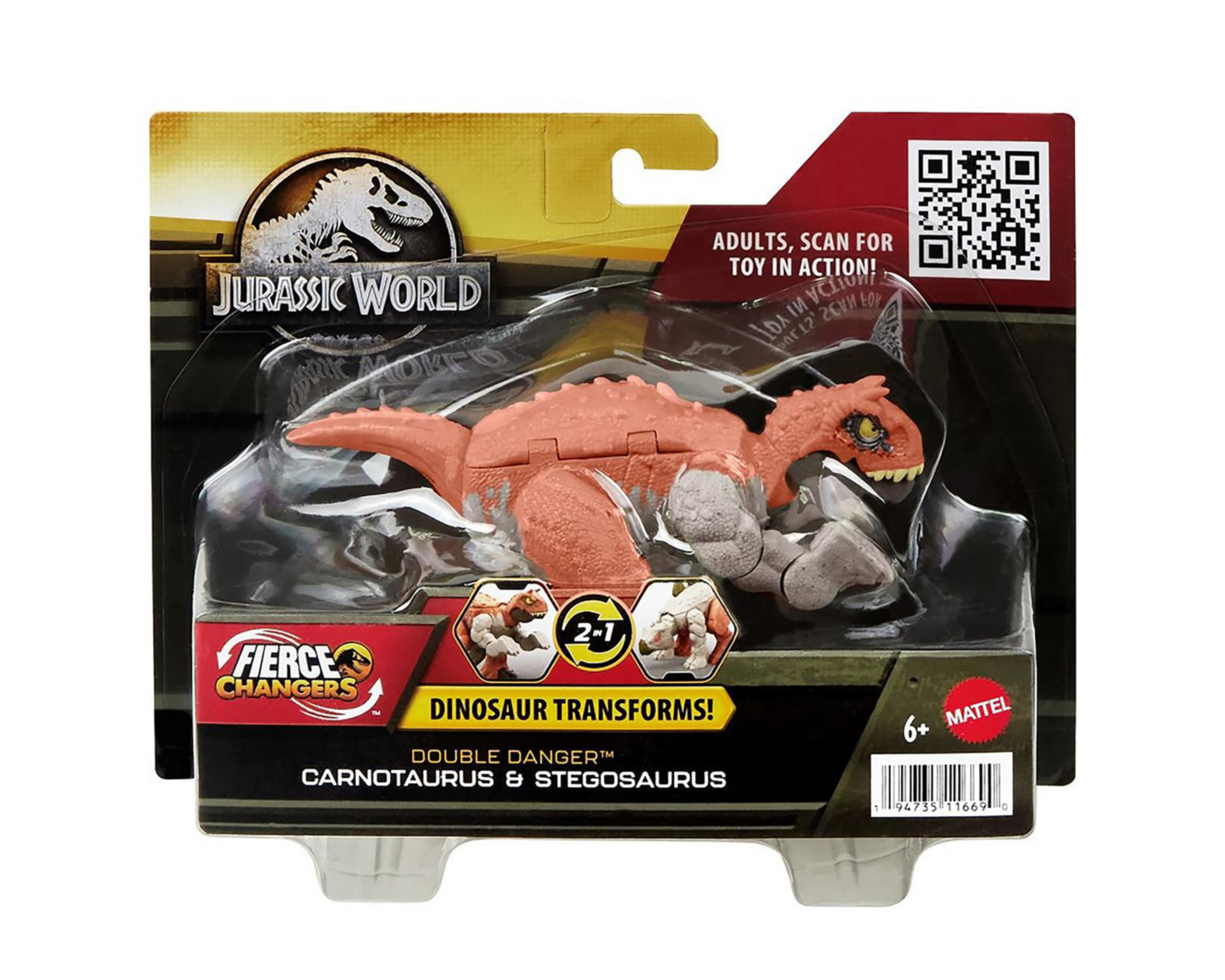 Foto 9 pulgar | Tyrannosaurus Rex & Ankylosaurus Jurassic World Fierce Changers