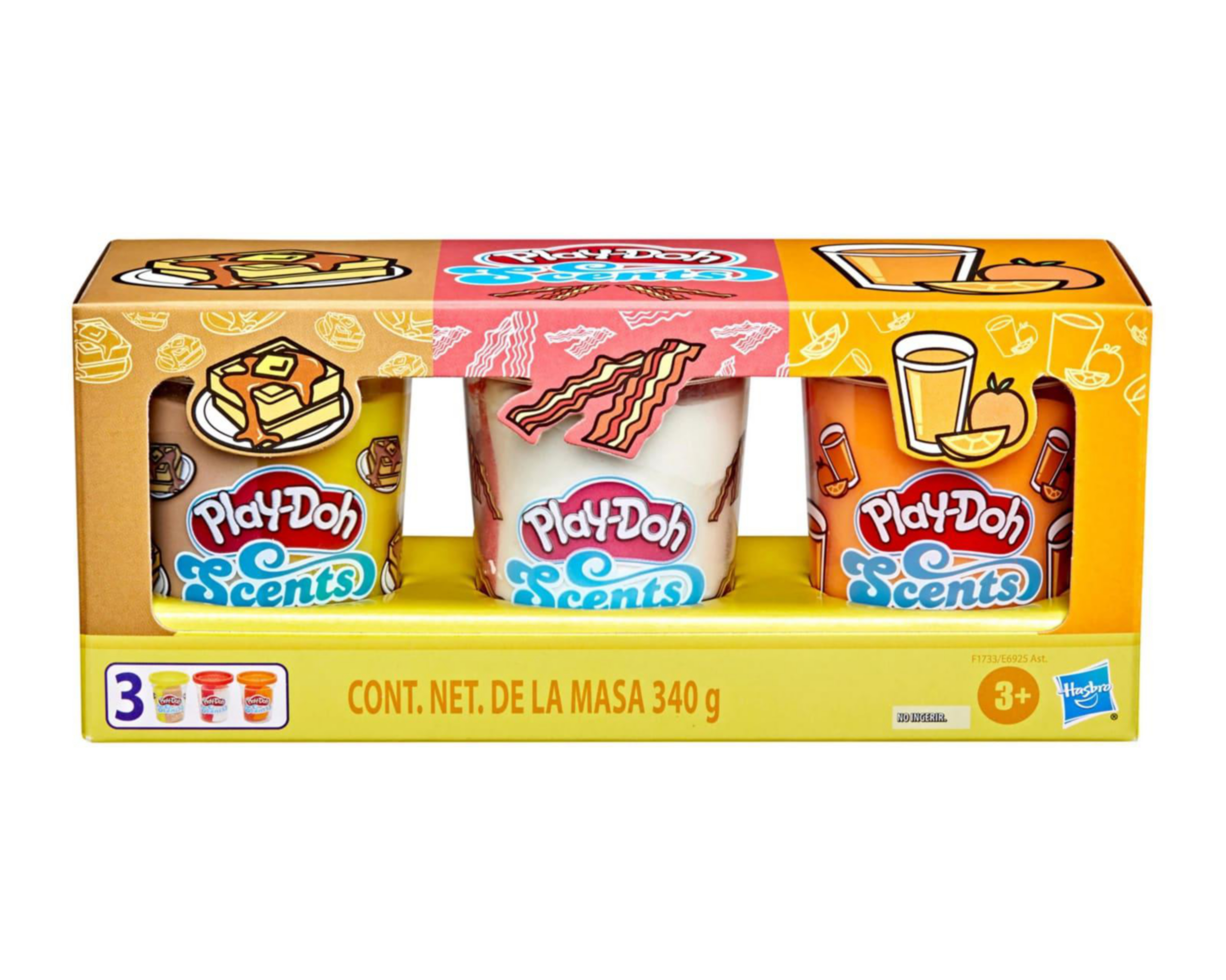 Plastilina Play-Doh 3 Piezas 1 Set al Azar $419