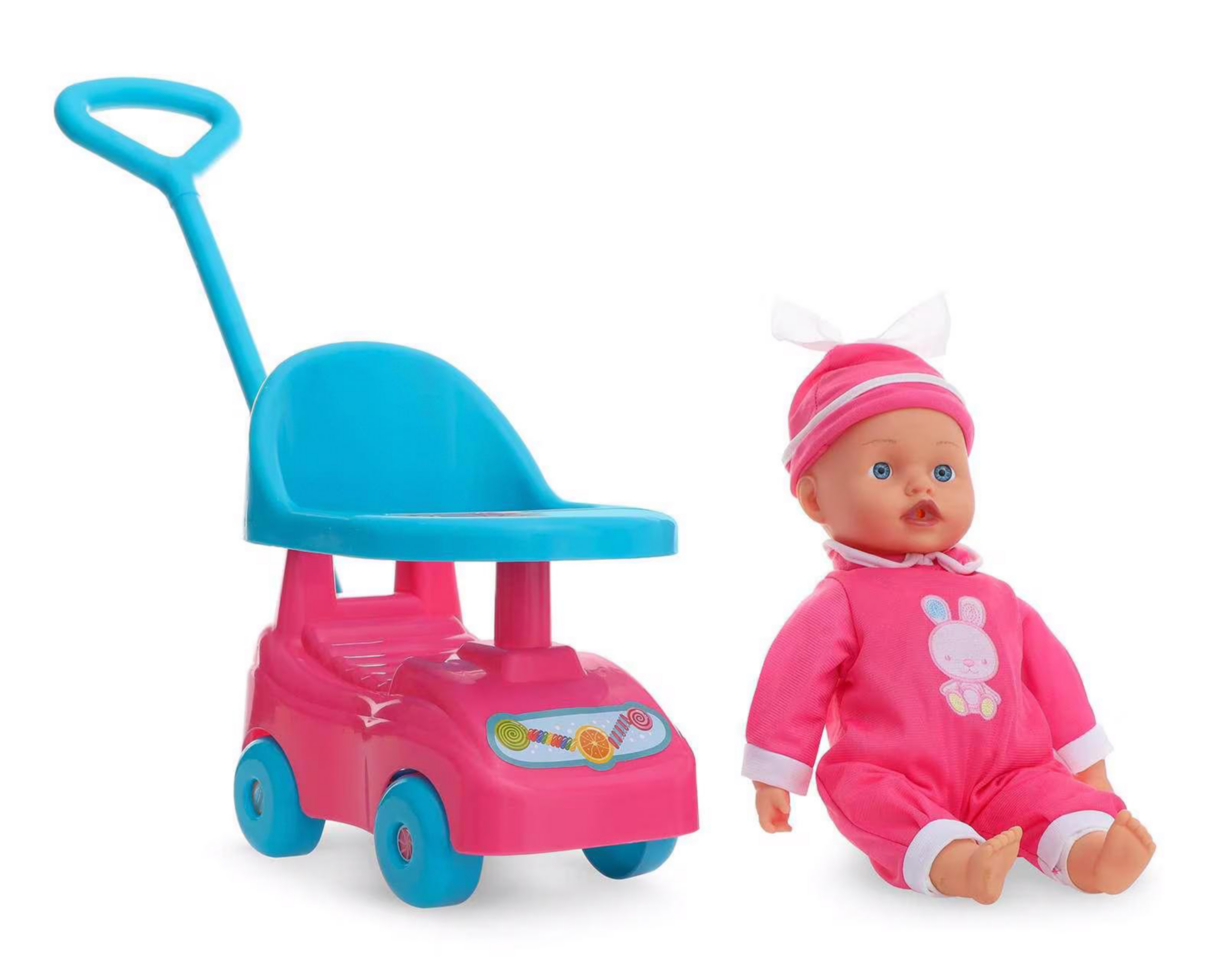 Muñeca Baby Bu con Carrito $539